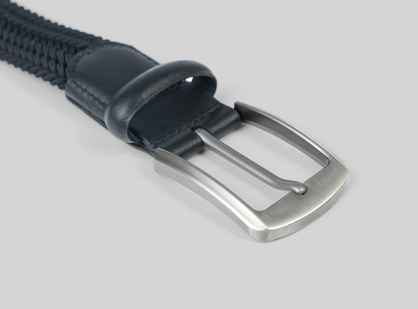 Goating Player Tour Woven Belt:10K Swing-Proof, No Holes Needed / Black