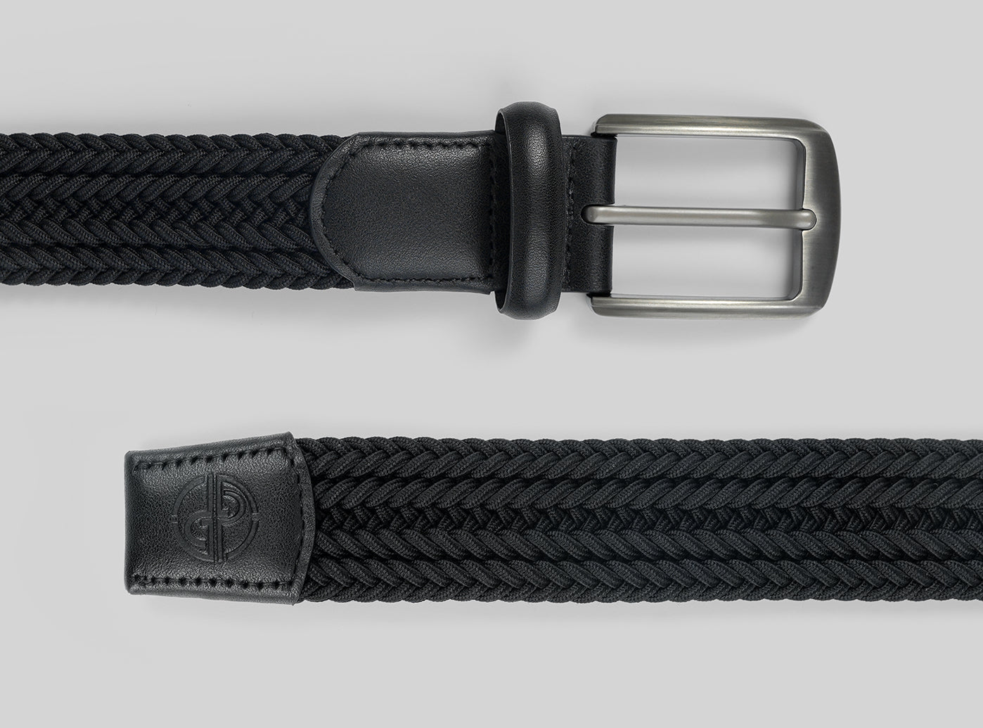 Goating Player Tour Woven Belt:10K Swing-Proof, No Holes Needed / Black