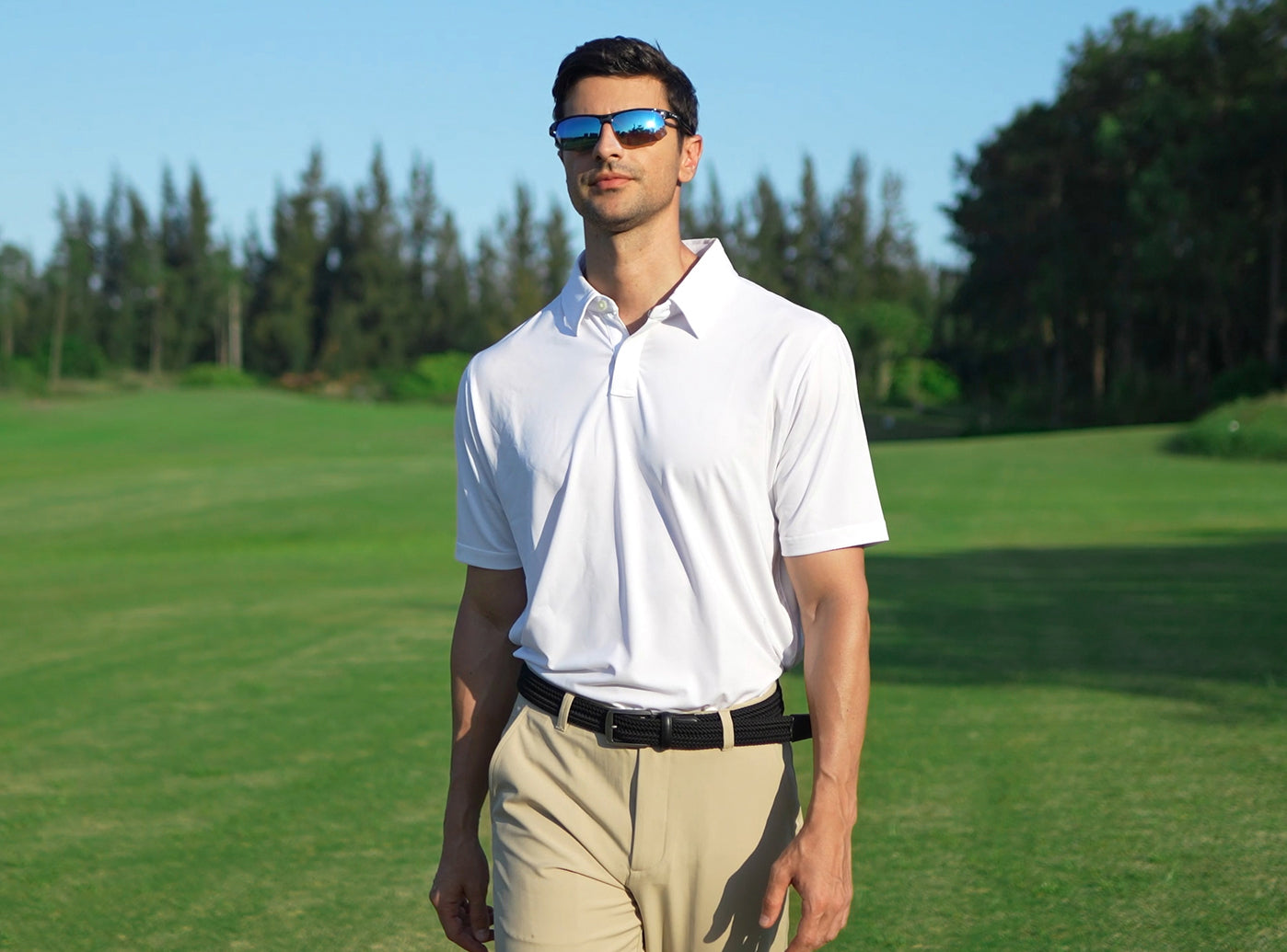 Goating Player Tour Woven Belt:10K Swing-Proof, No Holes Needed / Black