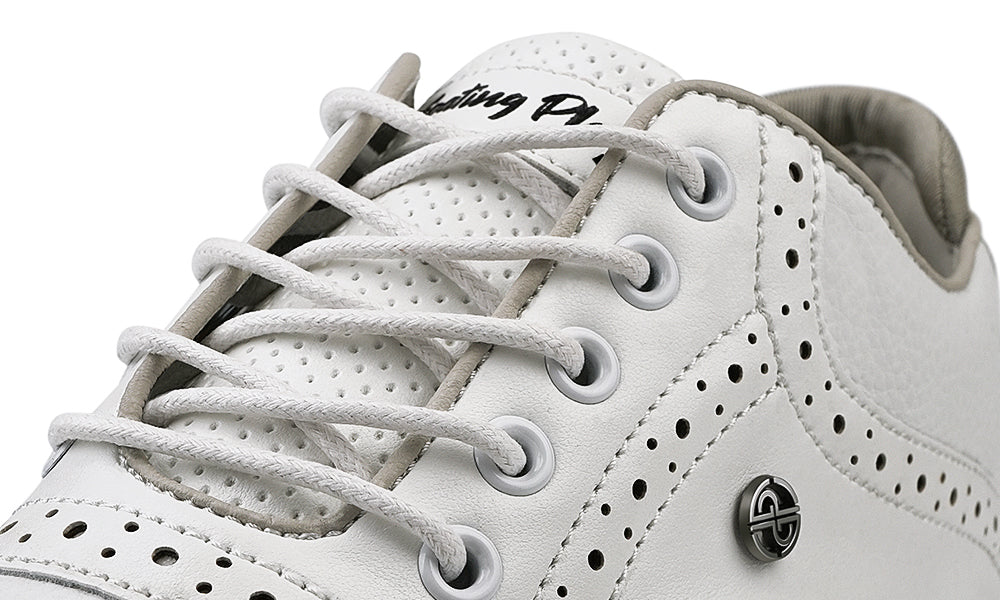 Goating Player G1 Men's Professional Spikes Golf Shoes / White