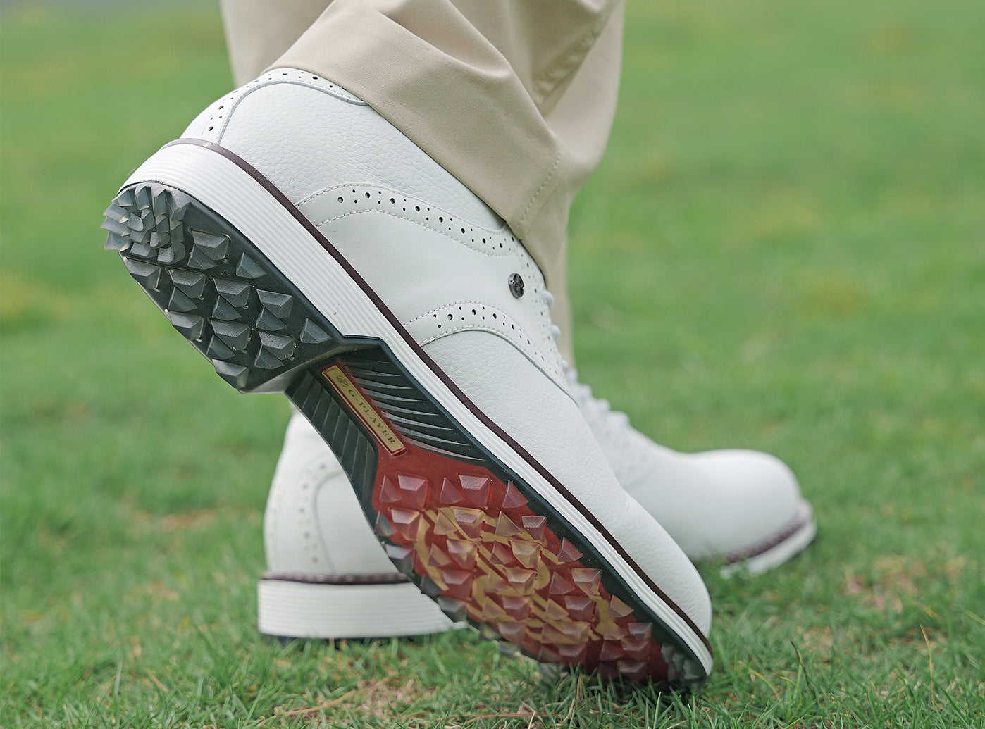Goating Player G3 Men's Professional Spikeless Golf Shoes / White