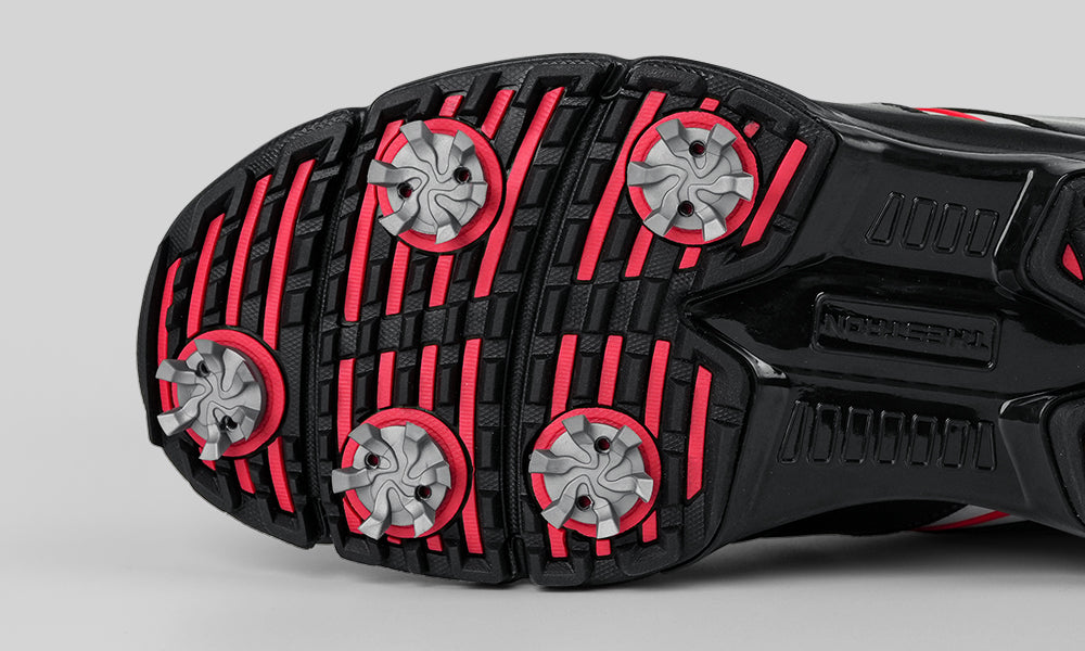 Goating Player G517 Men's Professional Spikes Golf Shoes / Black