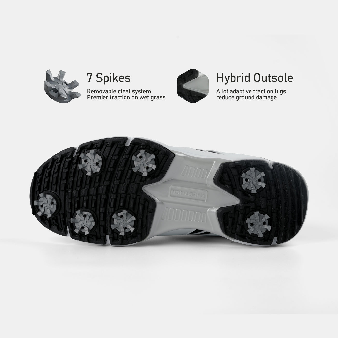 G517 Men's Professional Spikes Golf Shoes / White