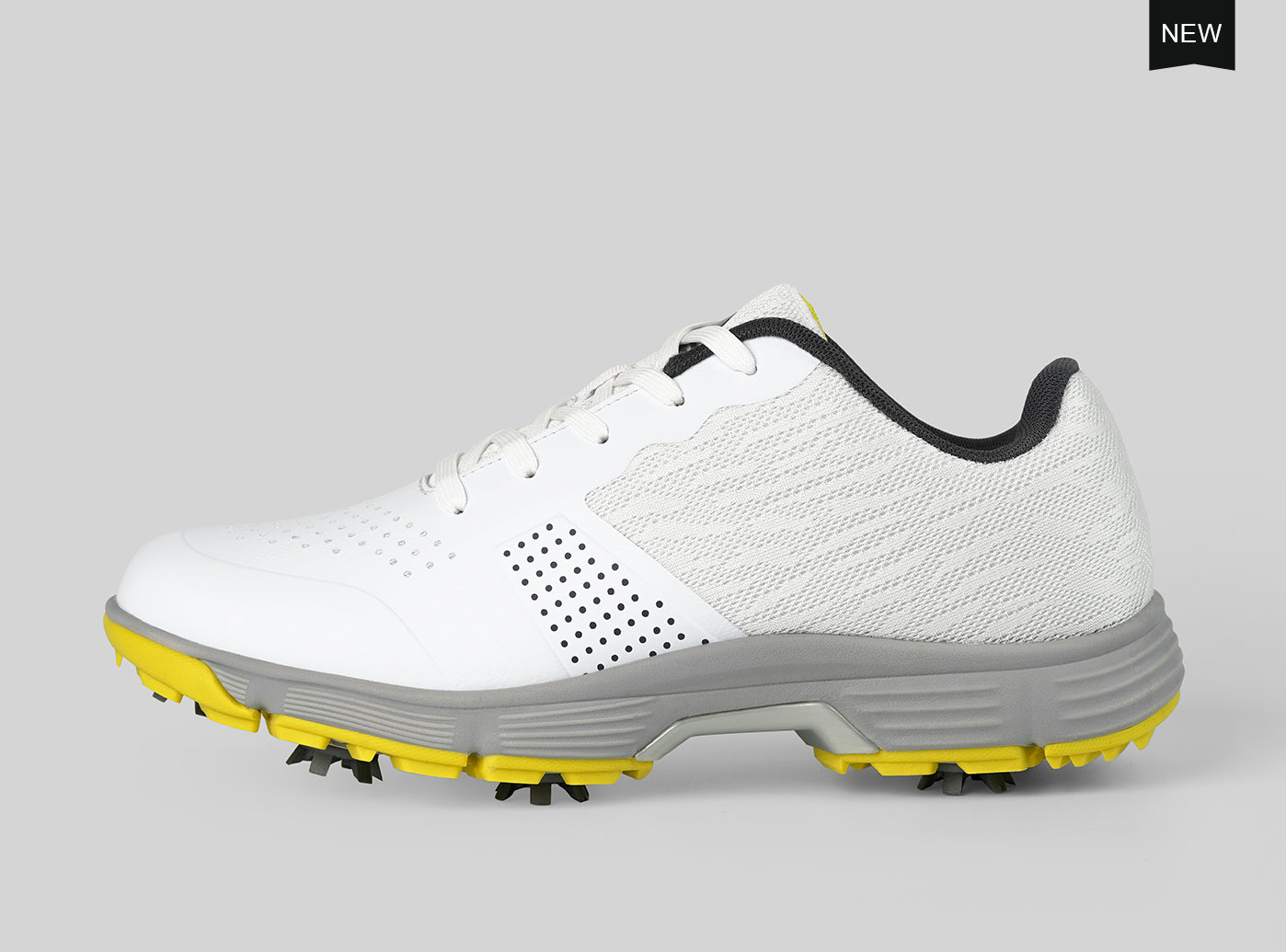 Goating Player G615 Men's Professional Spikes Golf Shoes / White