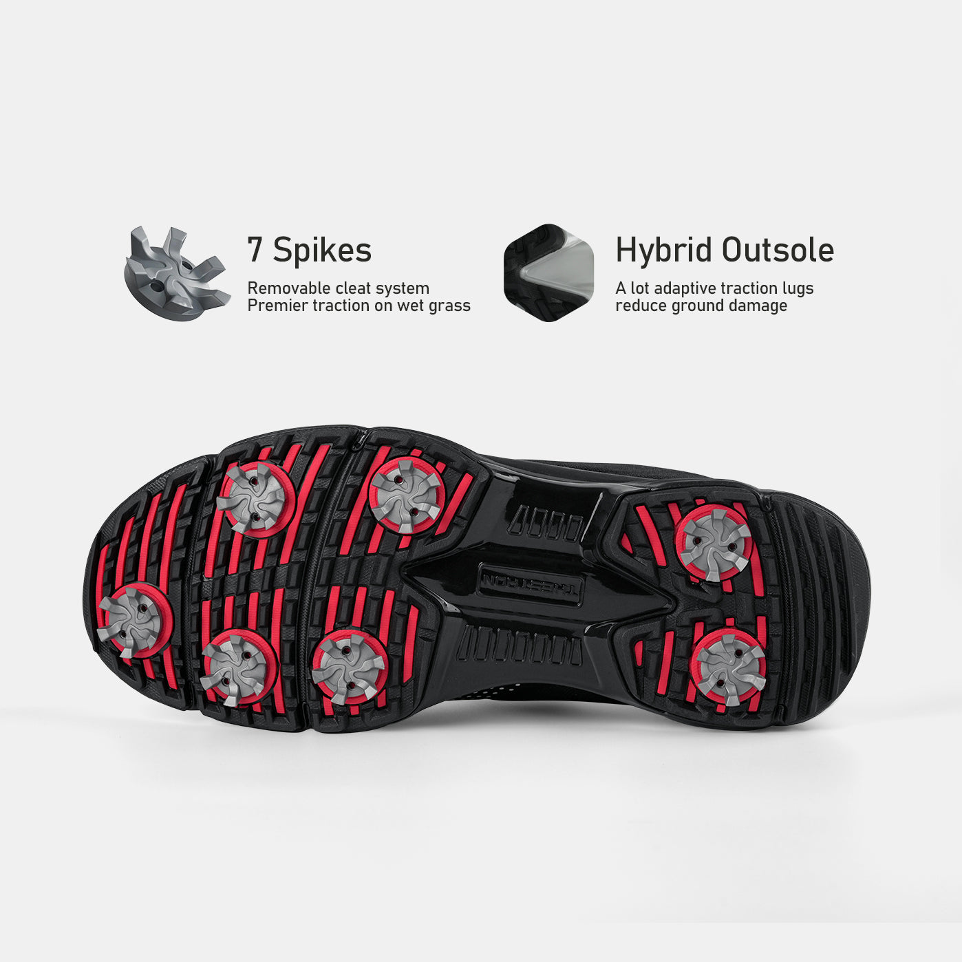 G615 Men's Professional Spikes Golf Shoes / Black
