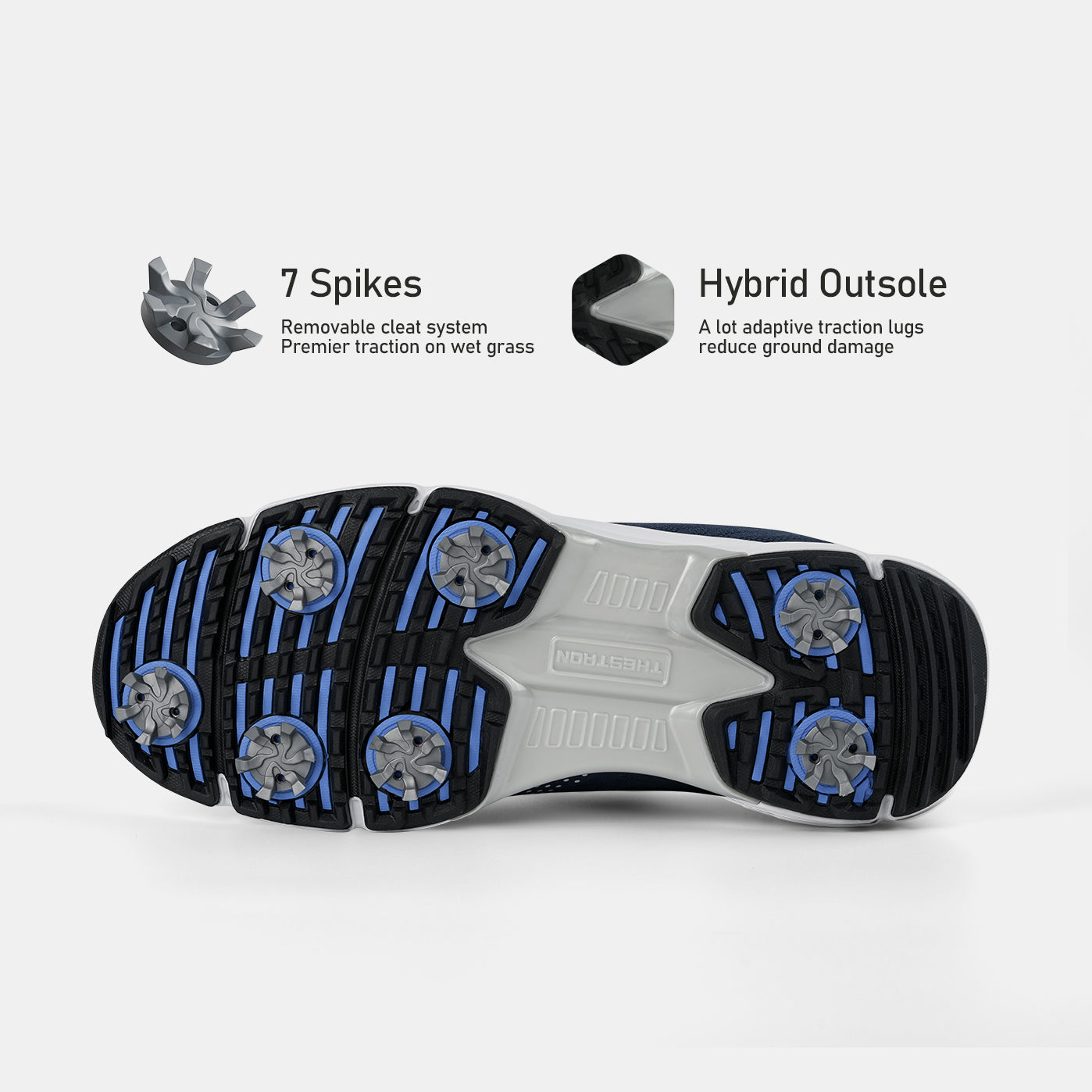 G615 Men's Professional Spikes Golf Shoes / Blue