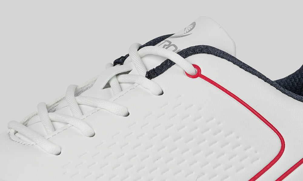 Goating Player G617 Men's Professional Spikes Golf Shoes / White-Blue