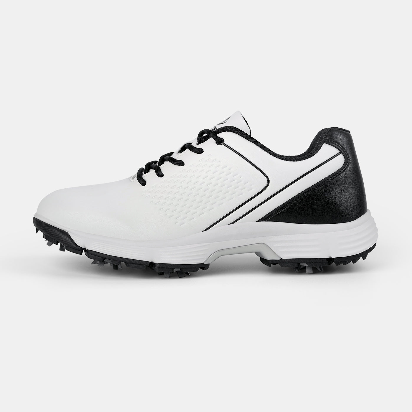 G617 Men's Professional Spikes Golf Shoes / White-Black