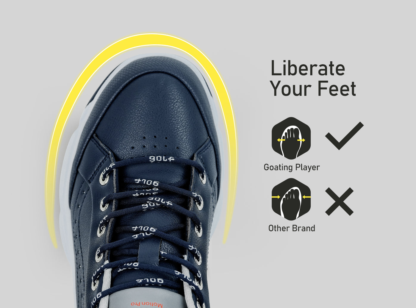 Goating Player G716 Men's Professional Spikes Golf Shoes / Blue