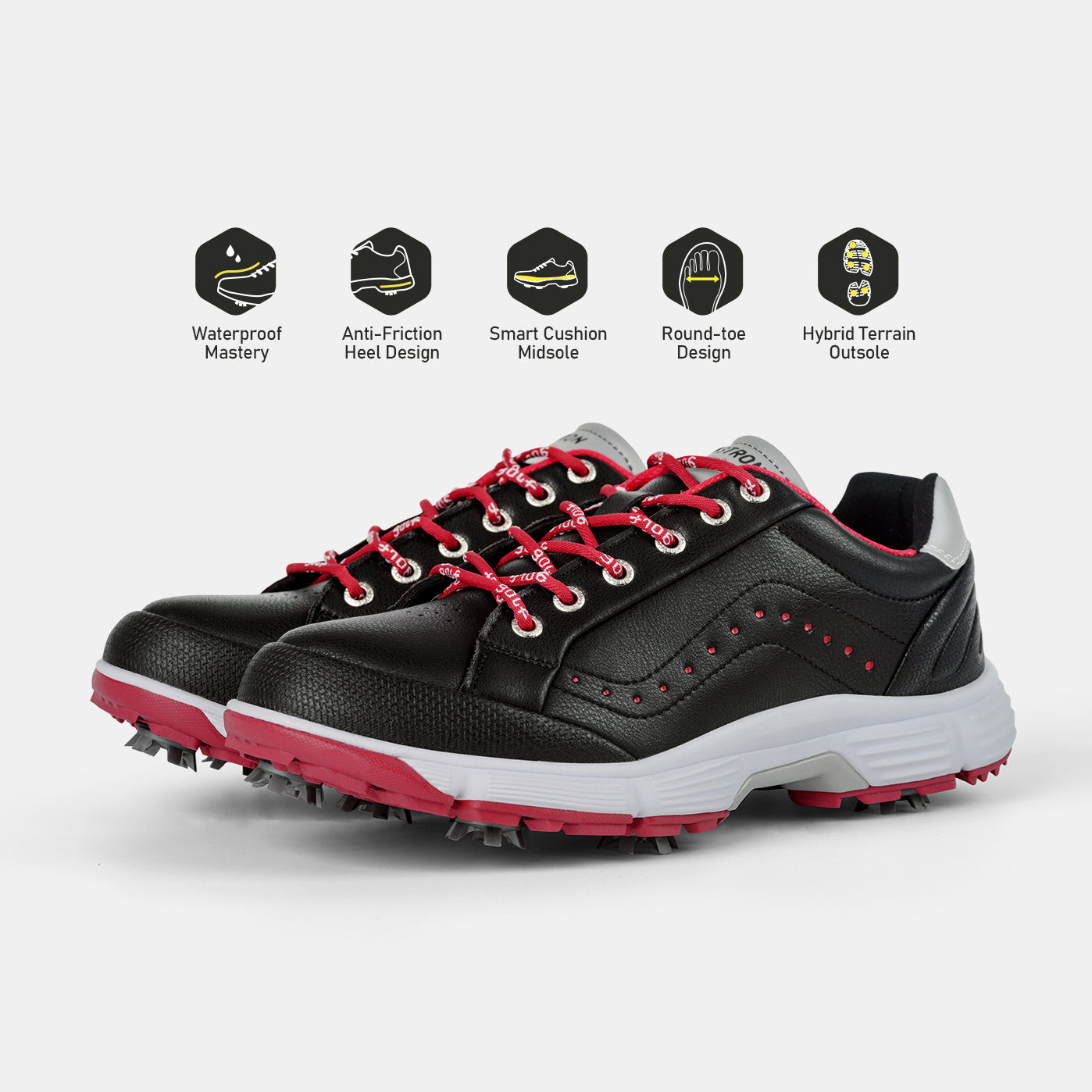 G716 Men's Professional Spikes Golf Shoes / Black