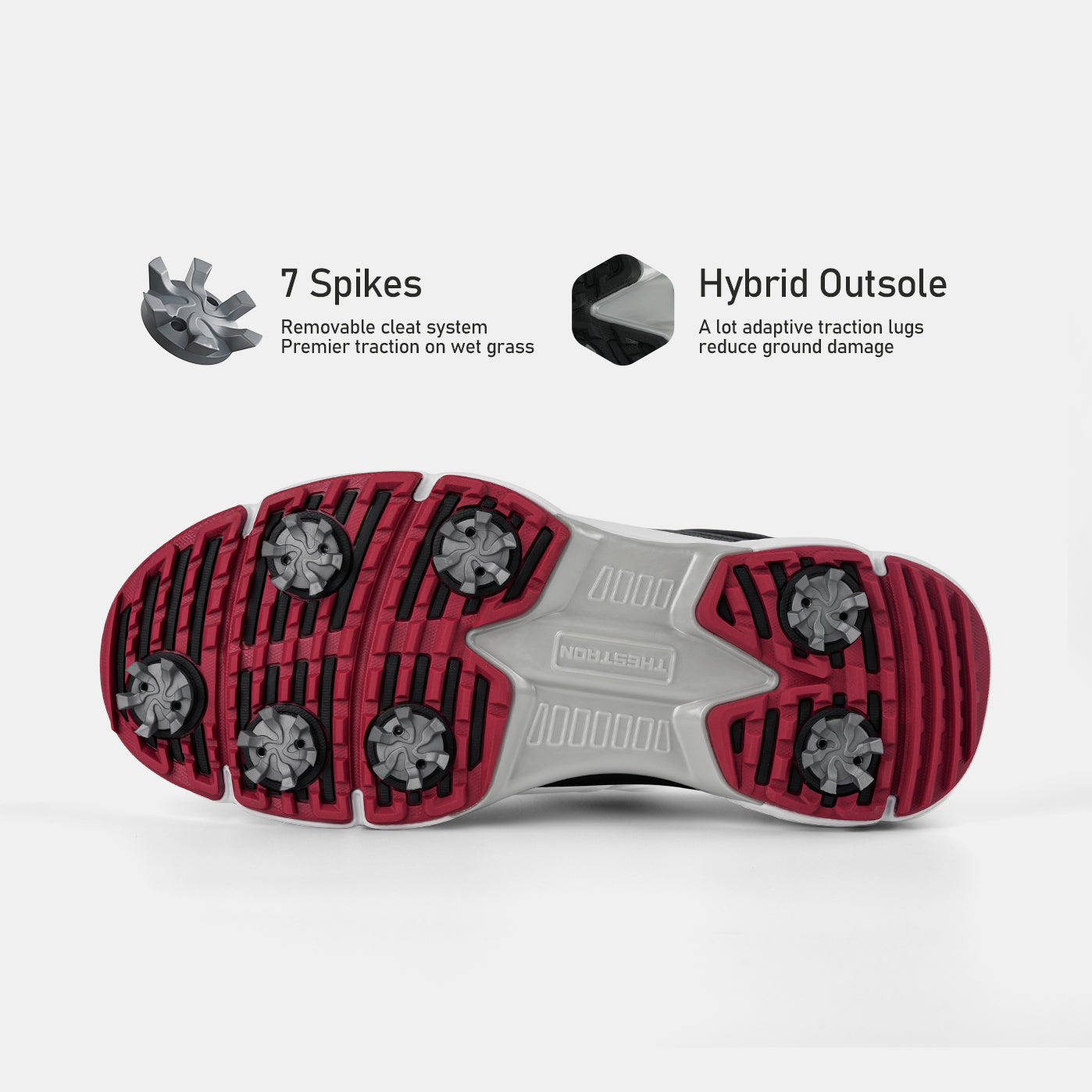 G716 Men's Professional Spikes Golf Shoes / Black