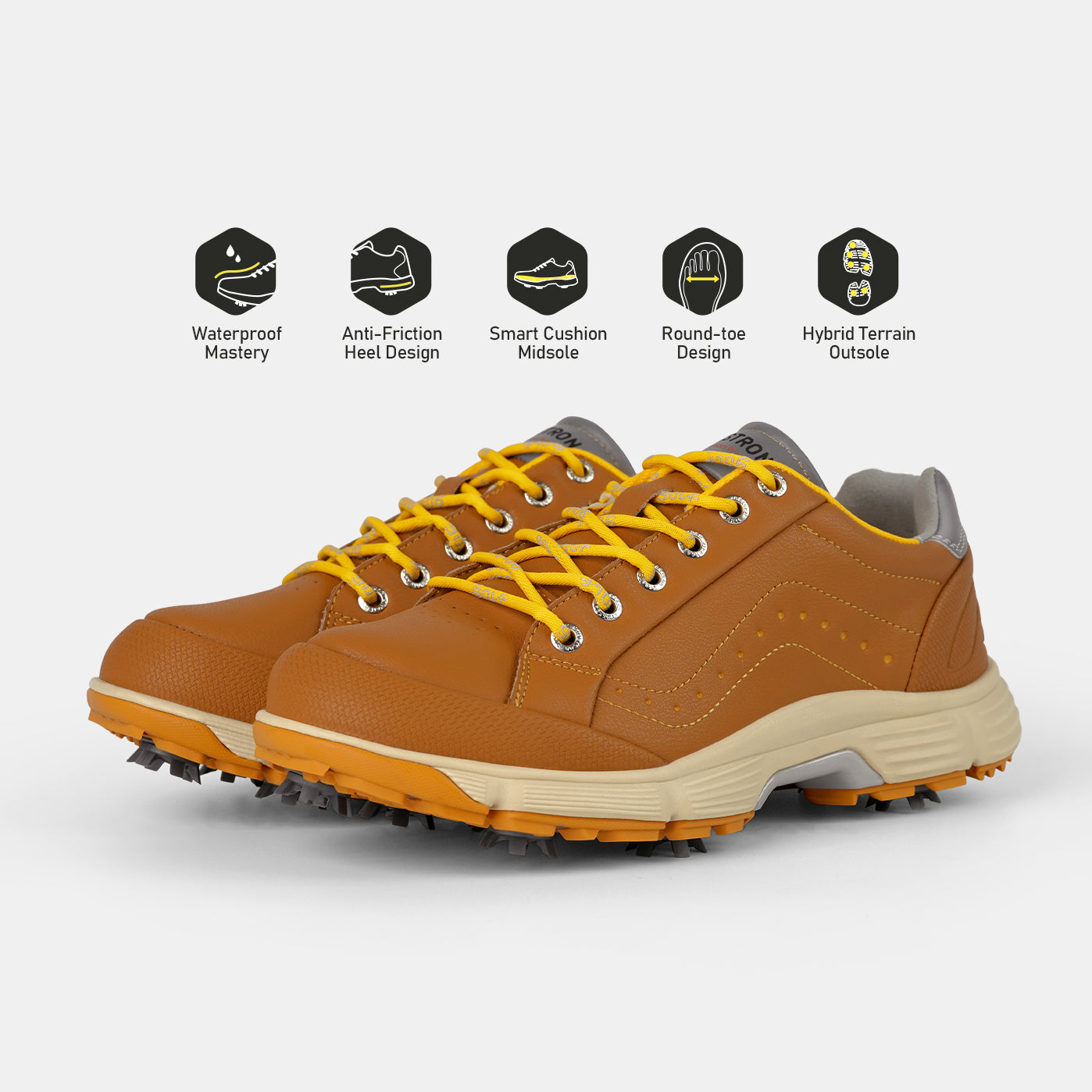 G716 Men's Professional Spikes Golf Shoes / Brown