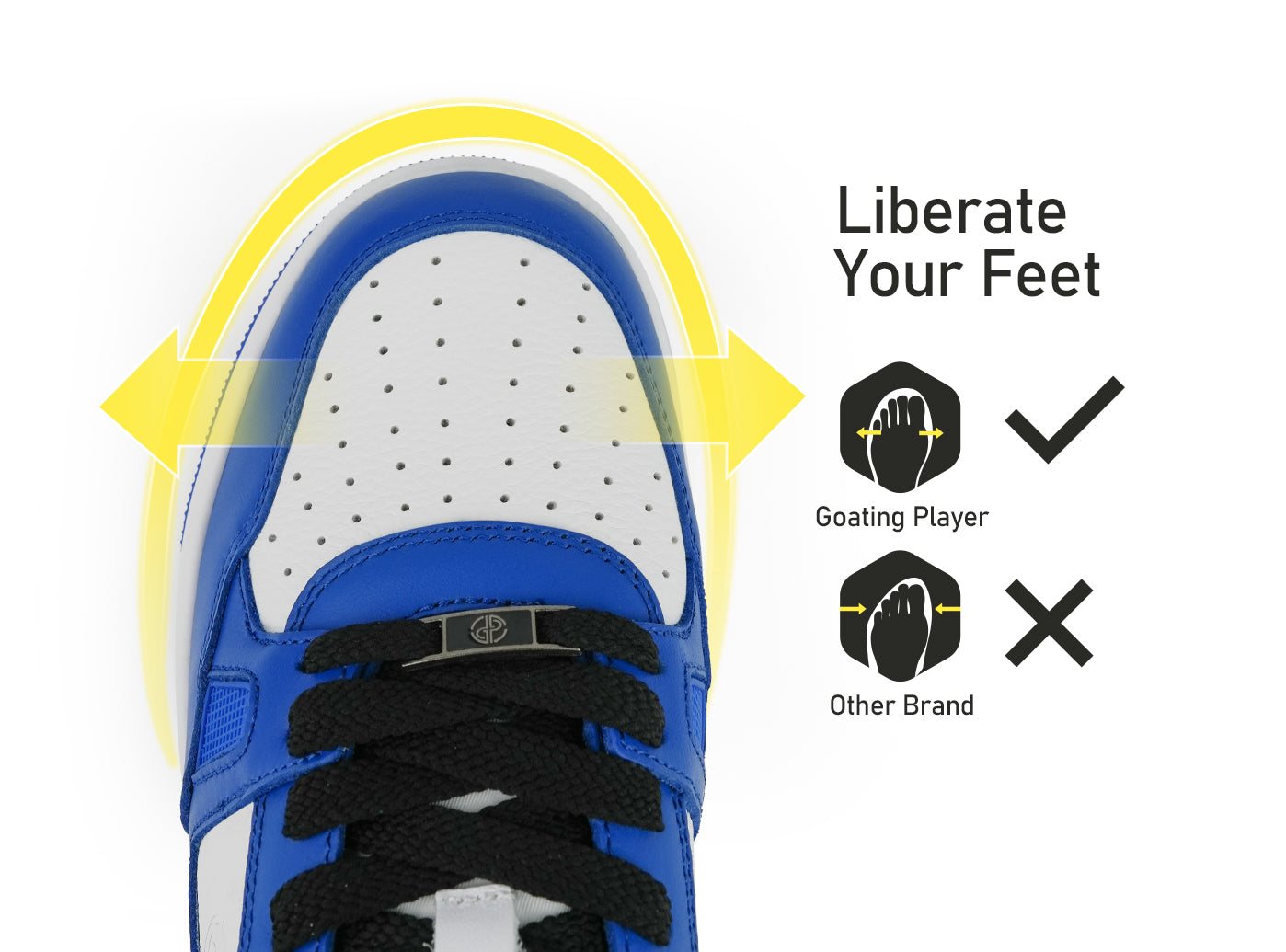 Goating Player P101 Splikeless Golf Shoes/Blue