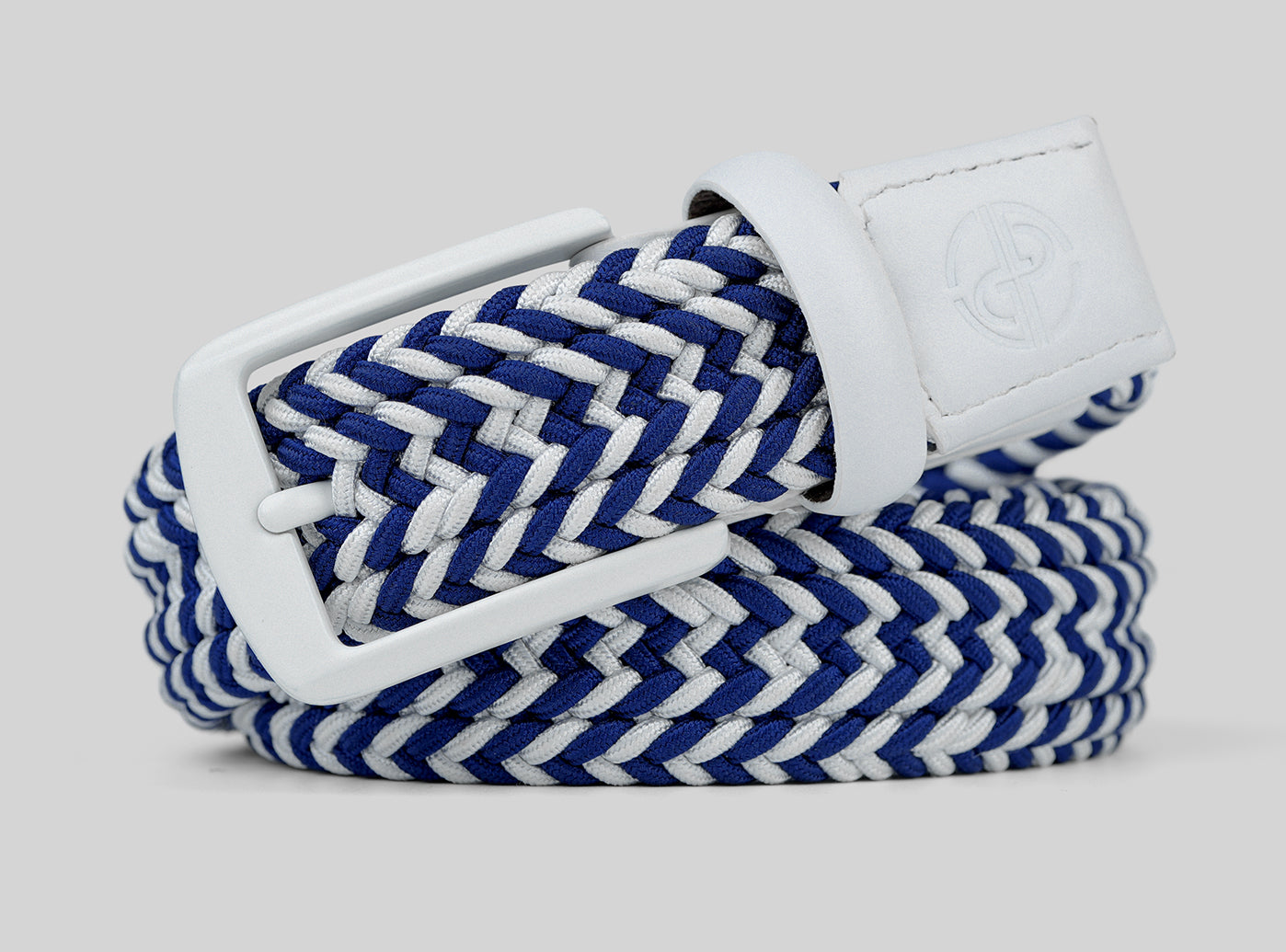 Goating Player Tour Woven Belt:10K Swing-Proof, No Holes Needed / Sky Blue