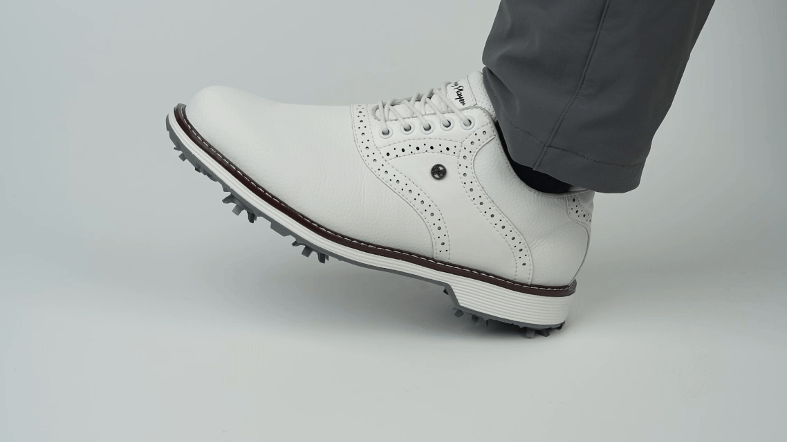 Goating Player G1 Men's Professional Spikes Golf Shoes / White