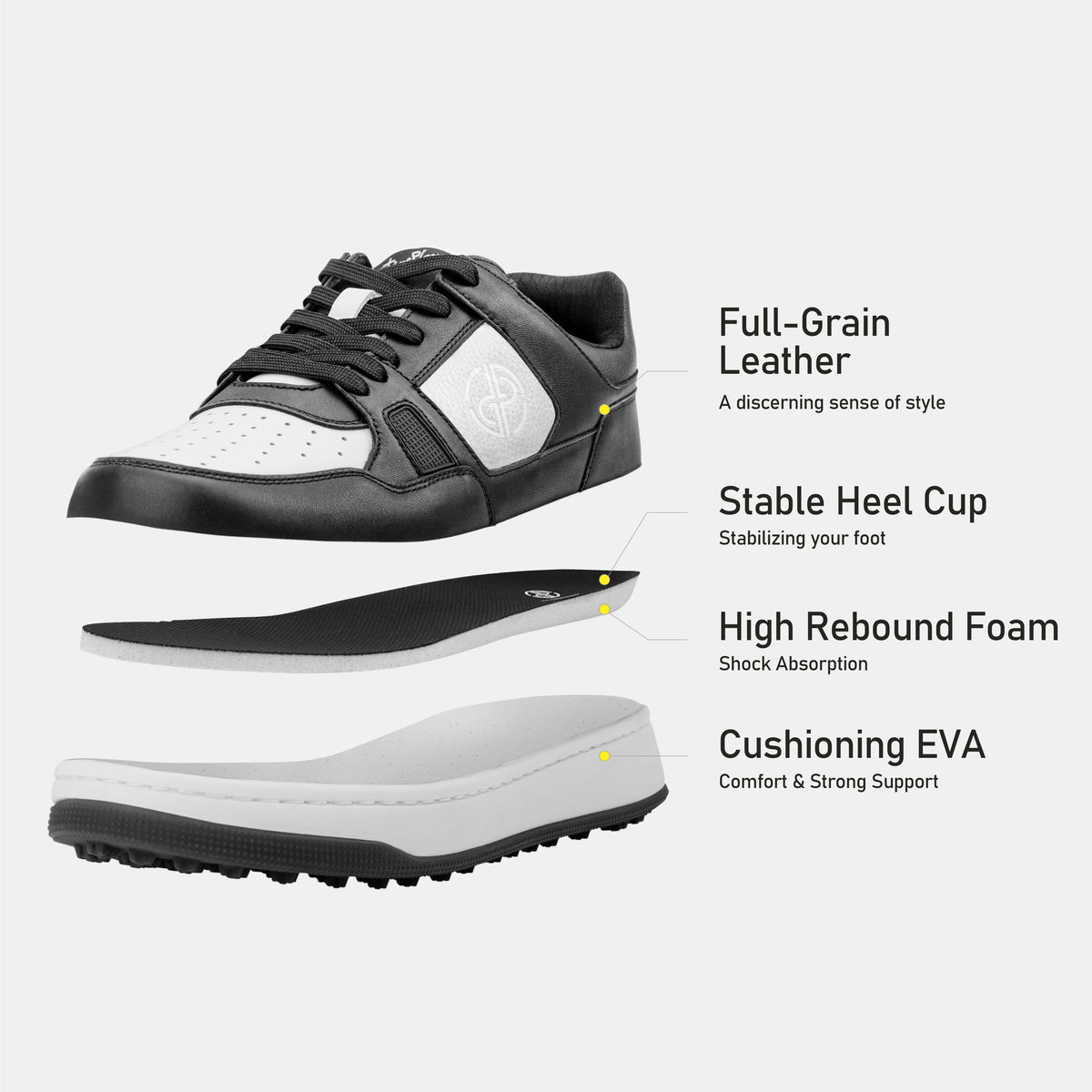 P101 Leather Golf Shoes. No Spikes. No Limits.