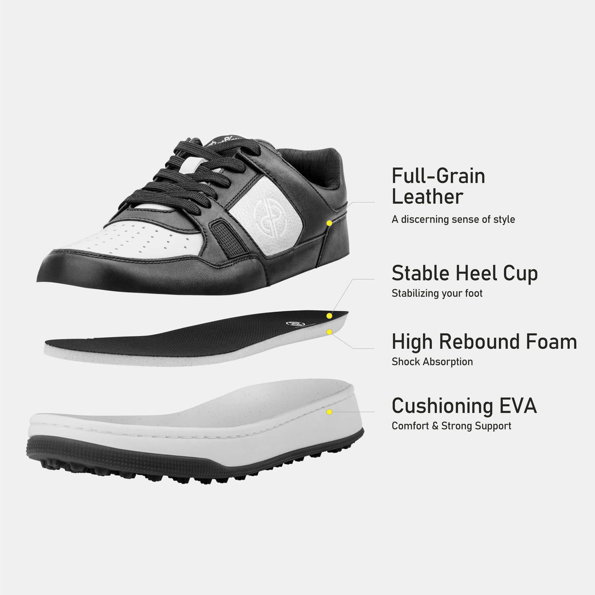 P101 Leather Golf Shoes. No Spikes. No Limits.
