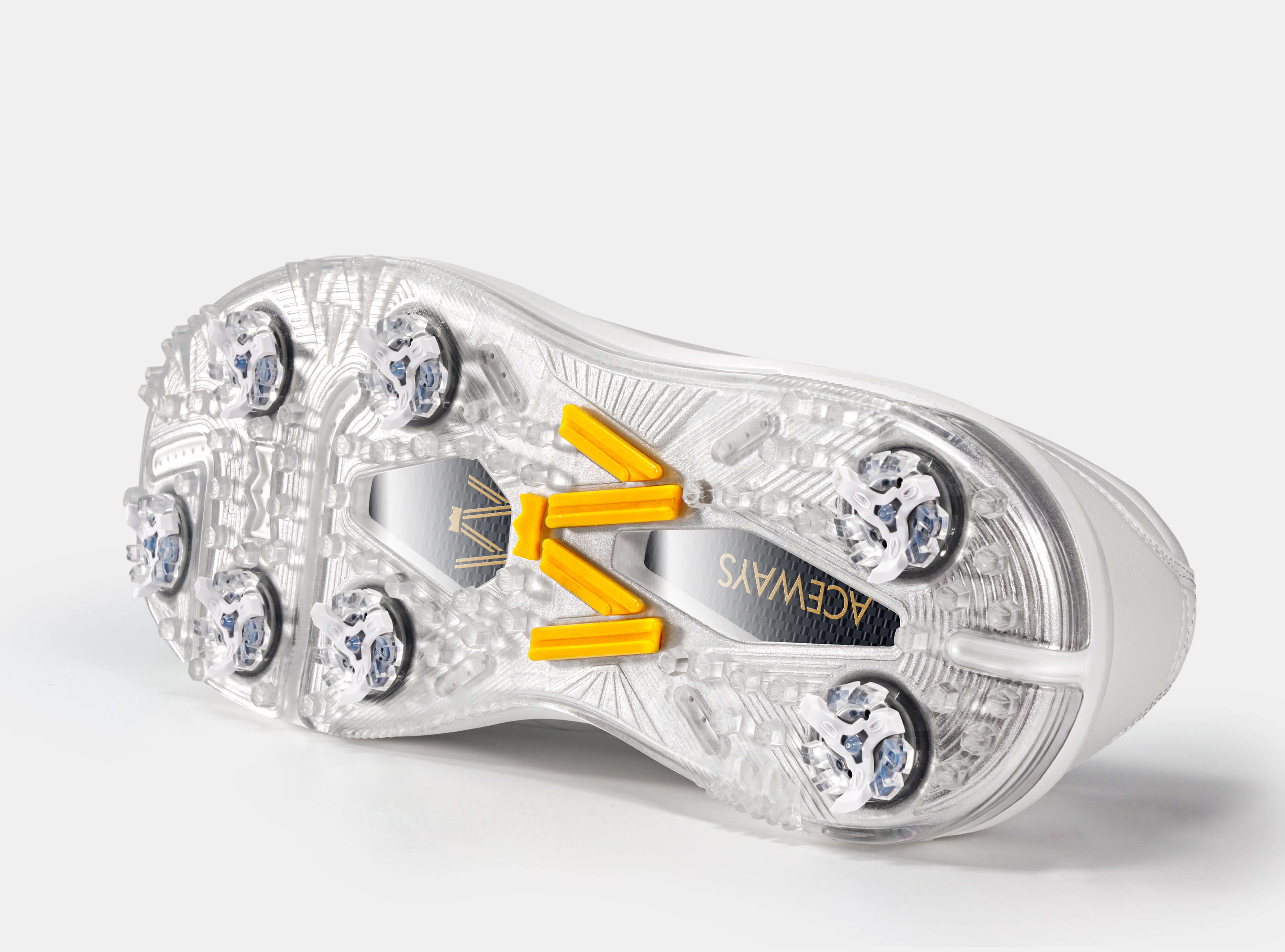 Aceways Magic Men's Wide-Fit Waterproof Spiked Golf Shoes – Ivory White | Tour-Proven Grip