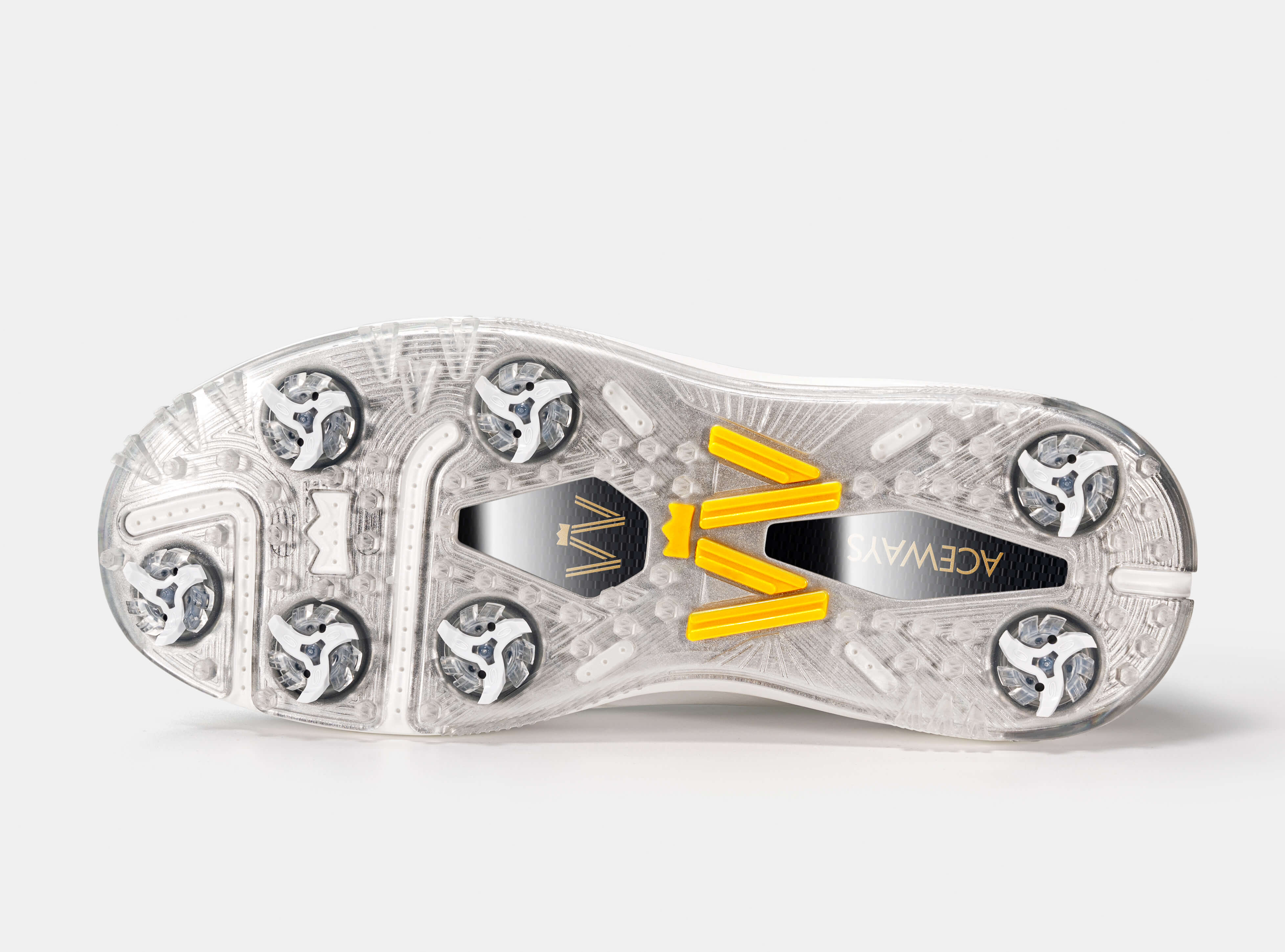 Aceways Magic Men's Wide-Fit Waterproof Spiked Golf Shoes – Ivory White | Tour-Proven Grip