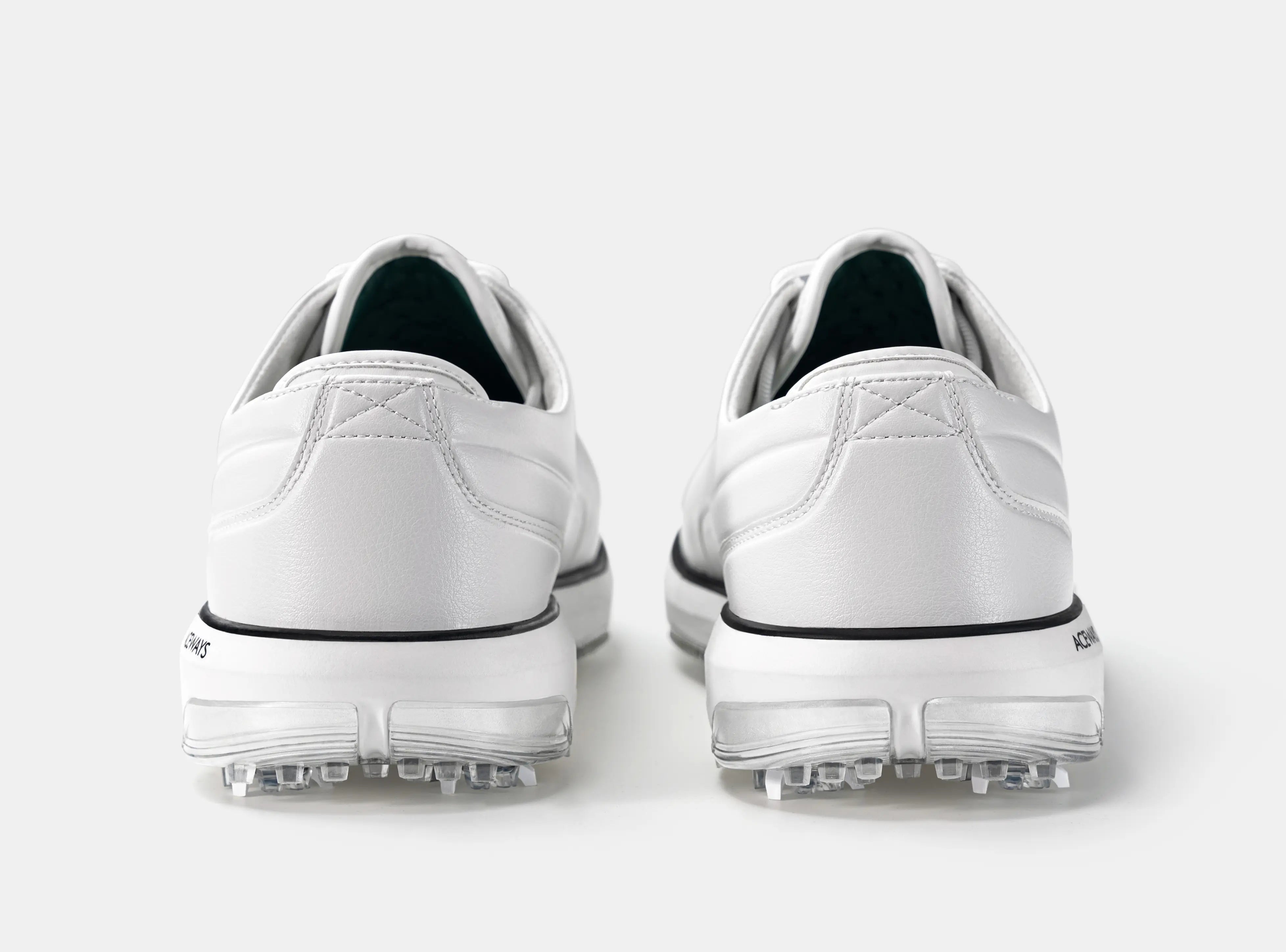 Aceways Magic Men's Wide-Fit Waterproof Spiked Golf Shoes – Ivory White | Tour-Proven Grip