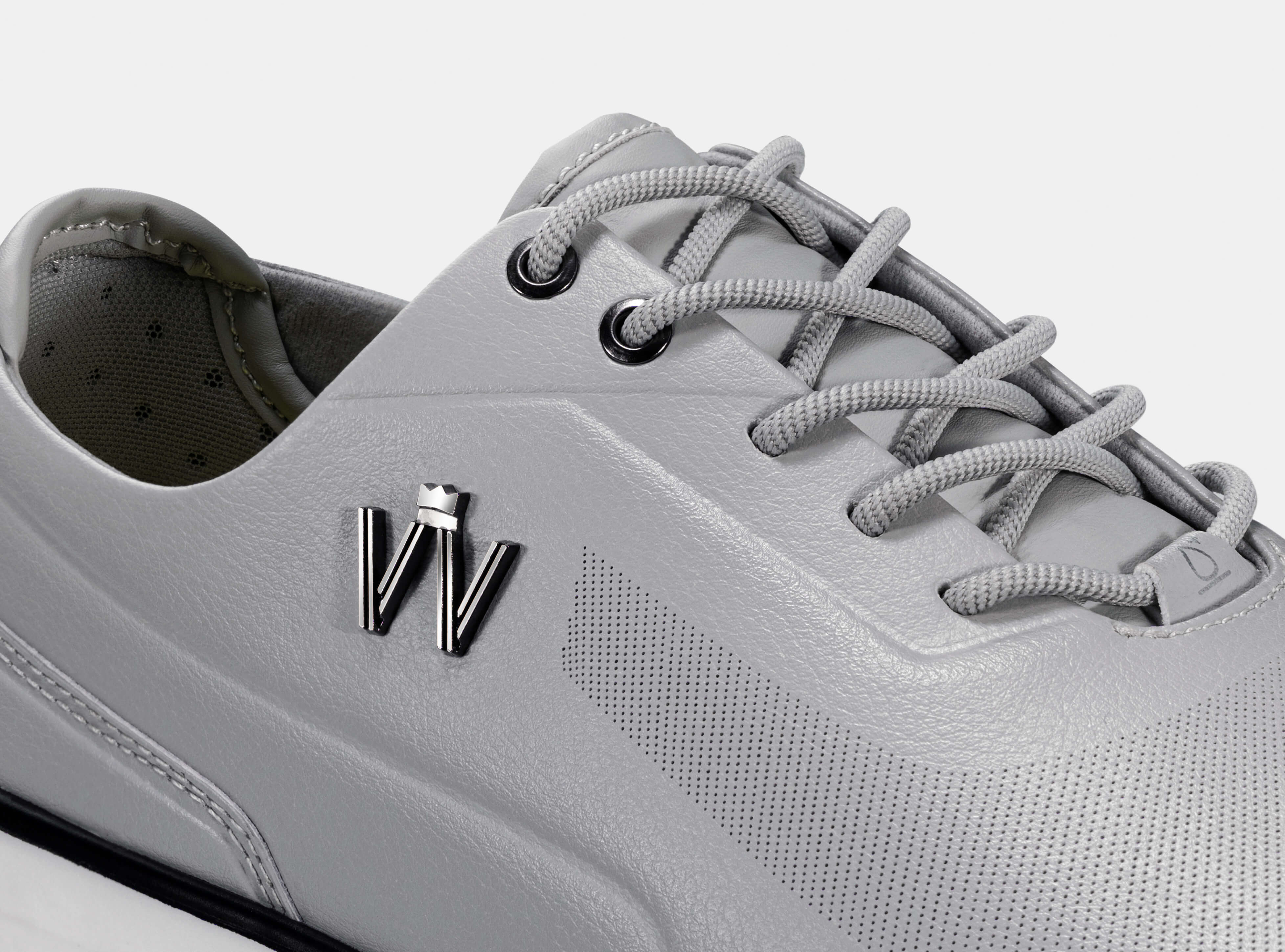 Aceways Magic Men's Wide-Fit Waterproof Spiked Golf Shoes – Misty Gray | Tour-Proven Grip