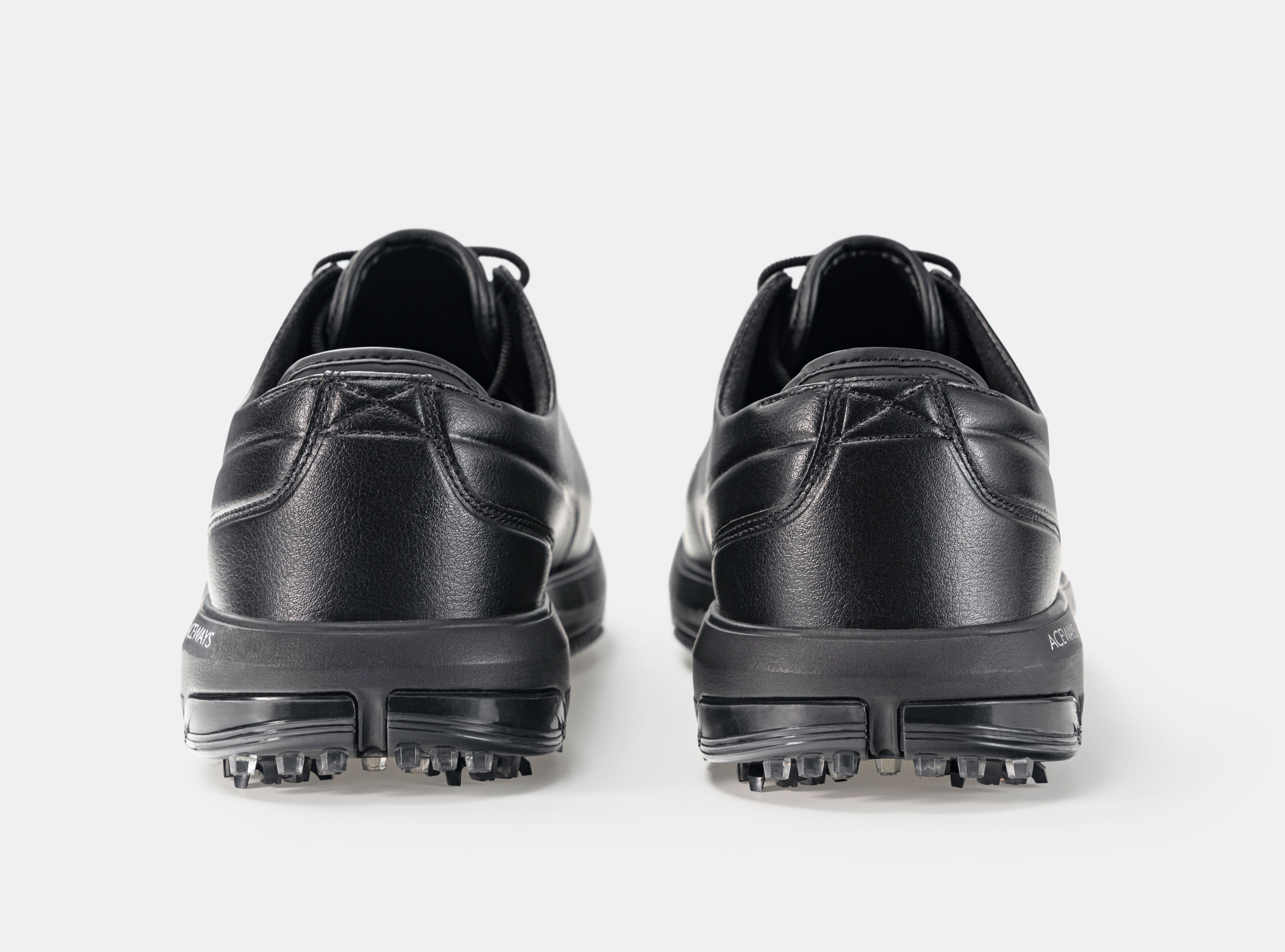 Aceways Magic Men's Wide-Fit Waterproof Spiked Golf Shoes – Onyx Black | Tour-Proven Grip