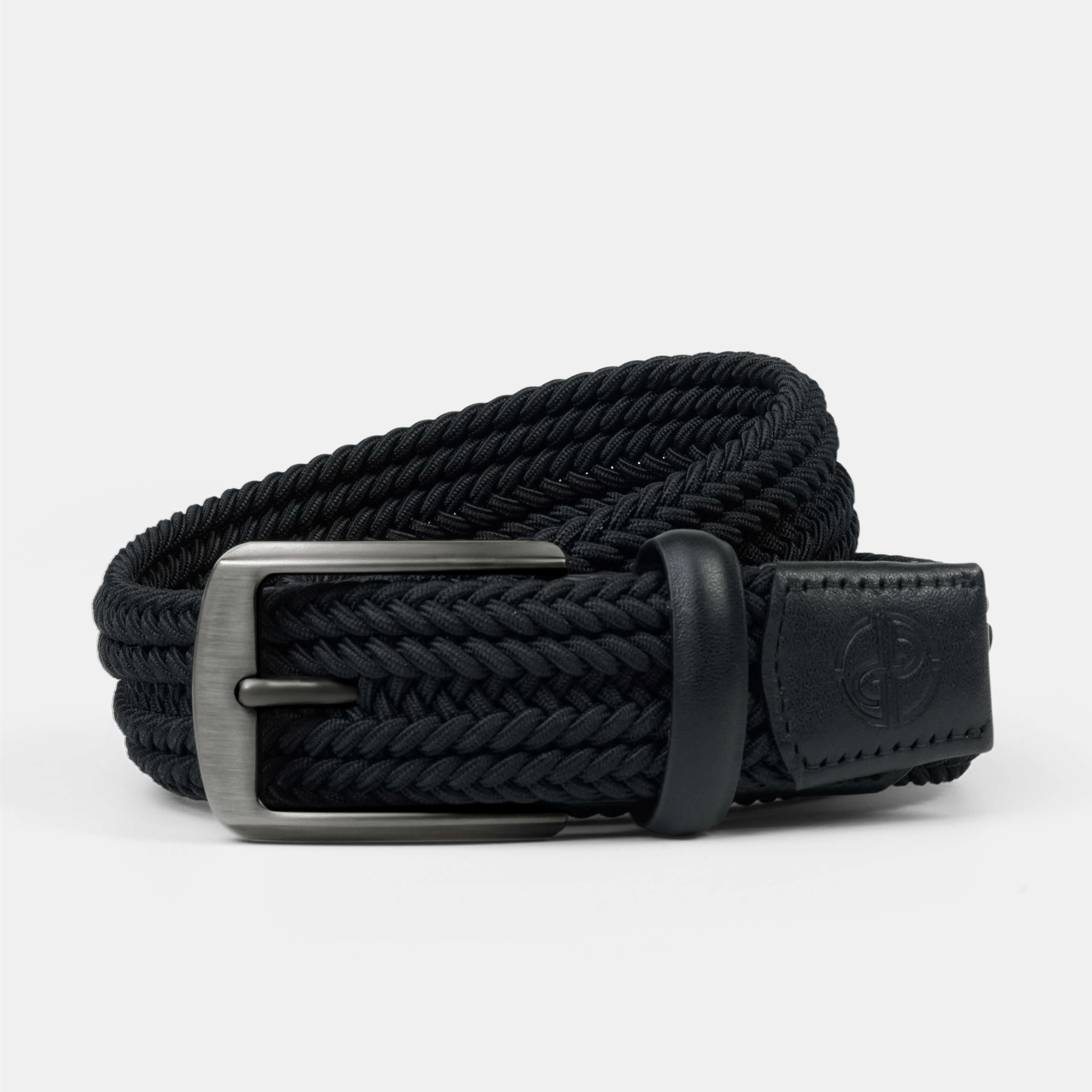 Tour Woven Belt:10K Swing-Proof, No Holes Needed / Black