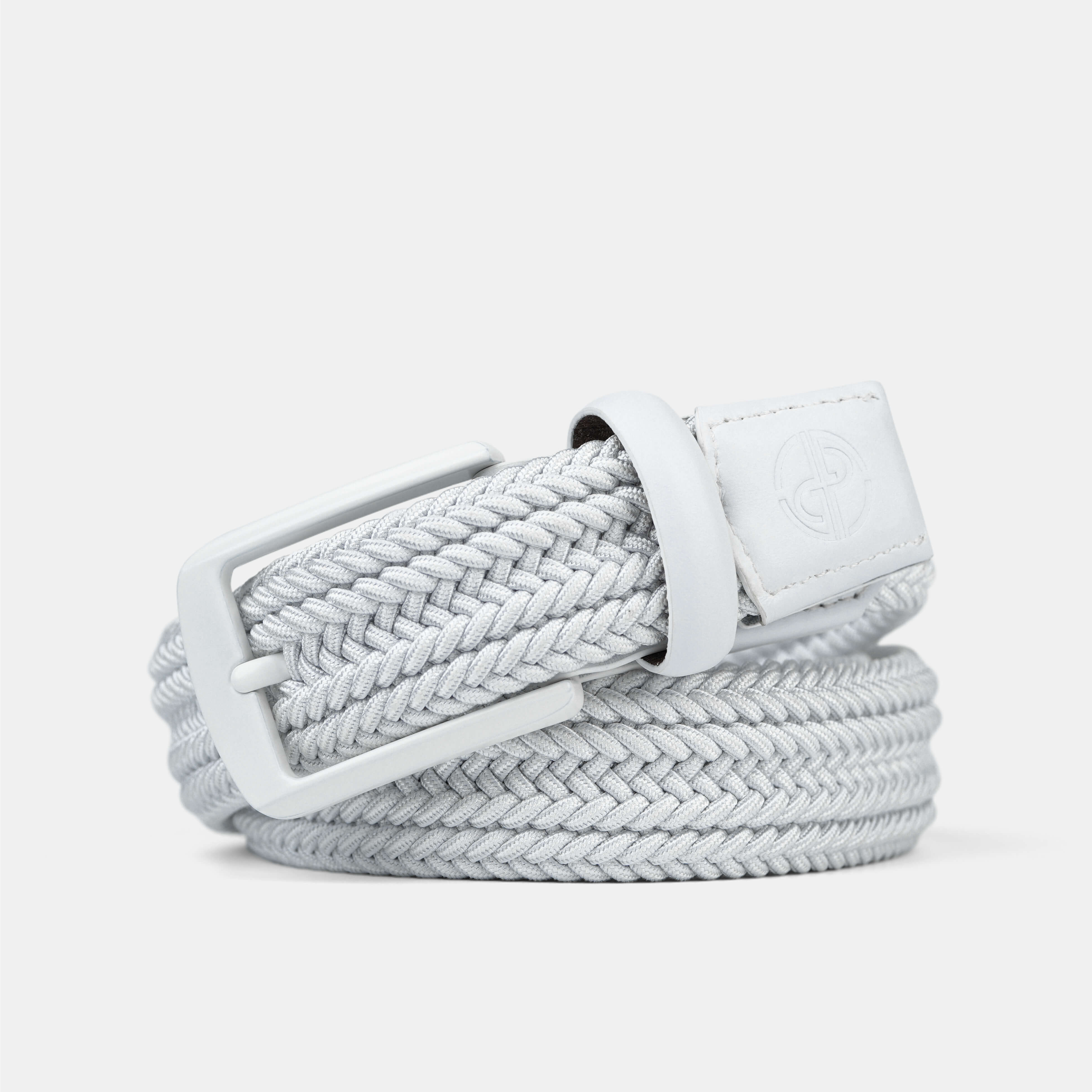 Tour Woven Belt:10K Swing-Proof, No Holes Needed / White