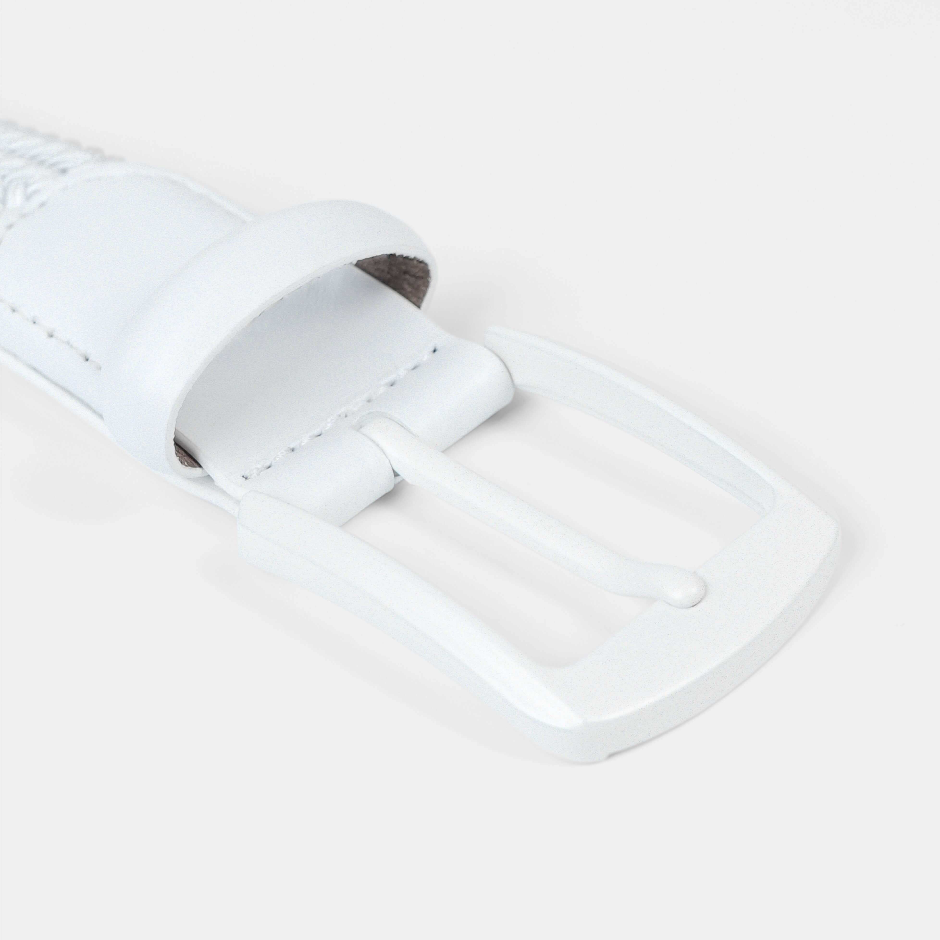 Tour Woven Belt:10K Swing-Proof, No Holes Needed / White