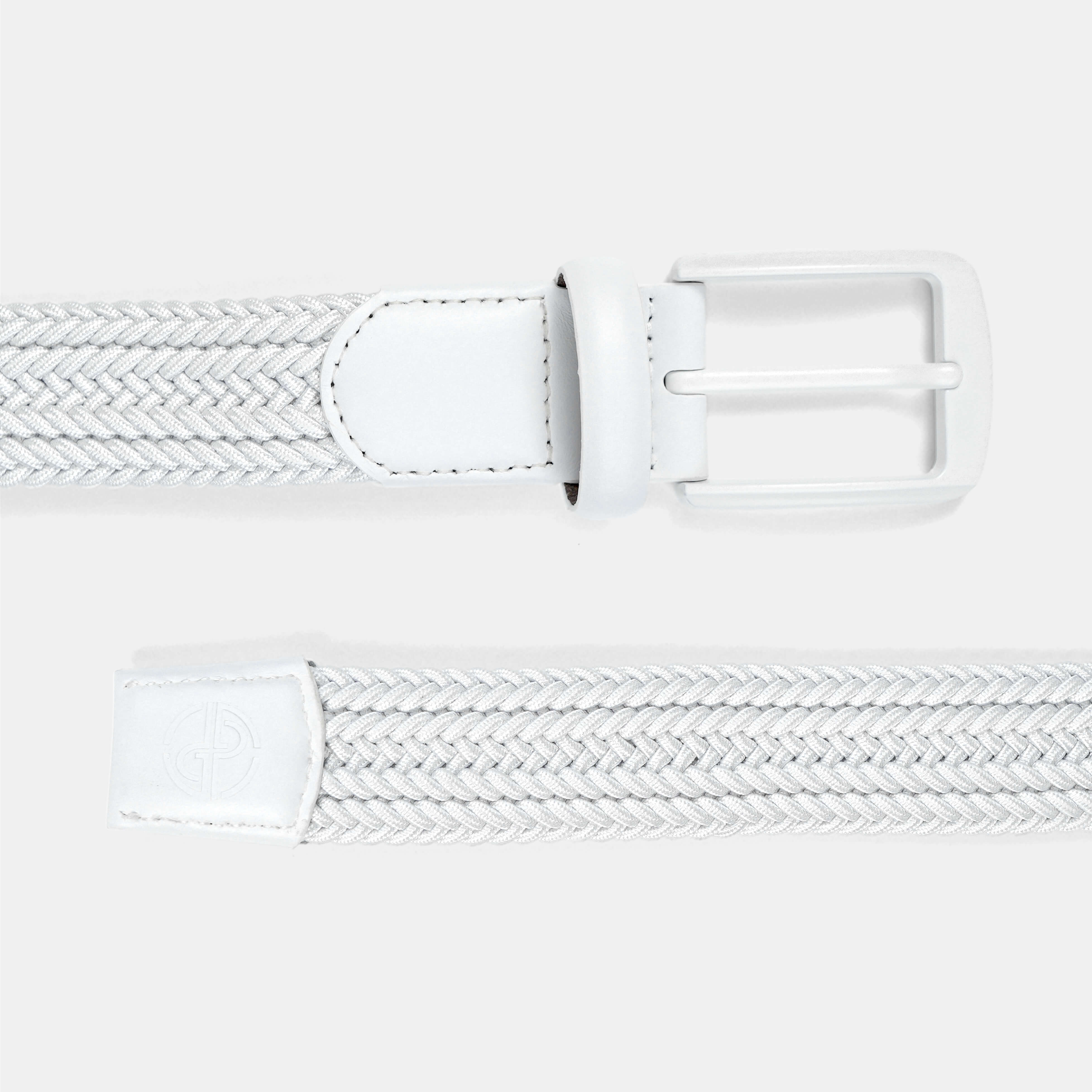 Tour Woven Belt:10K Swing-Proof, No Holes Needed / White