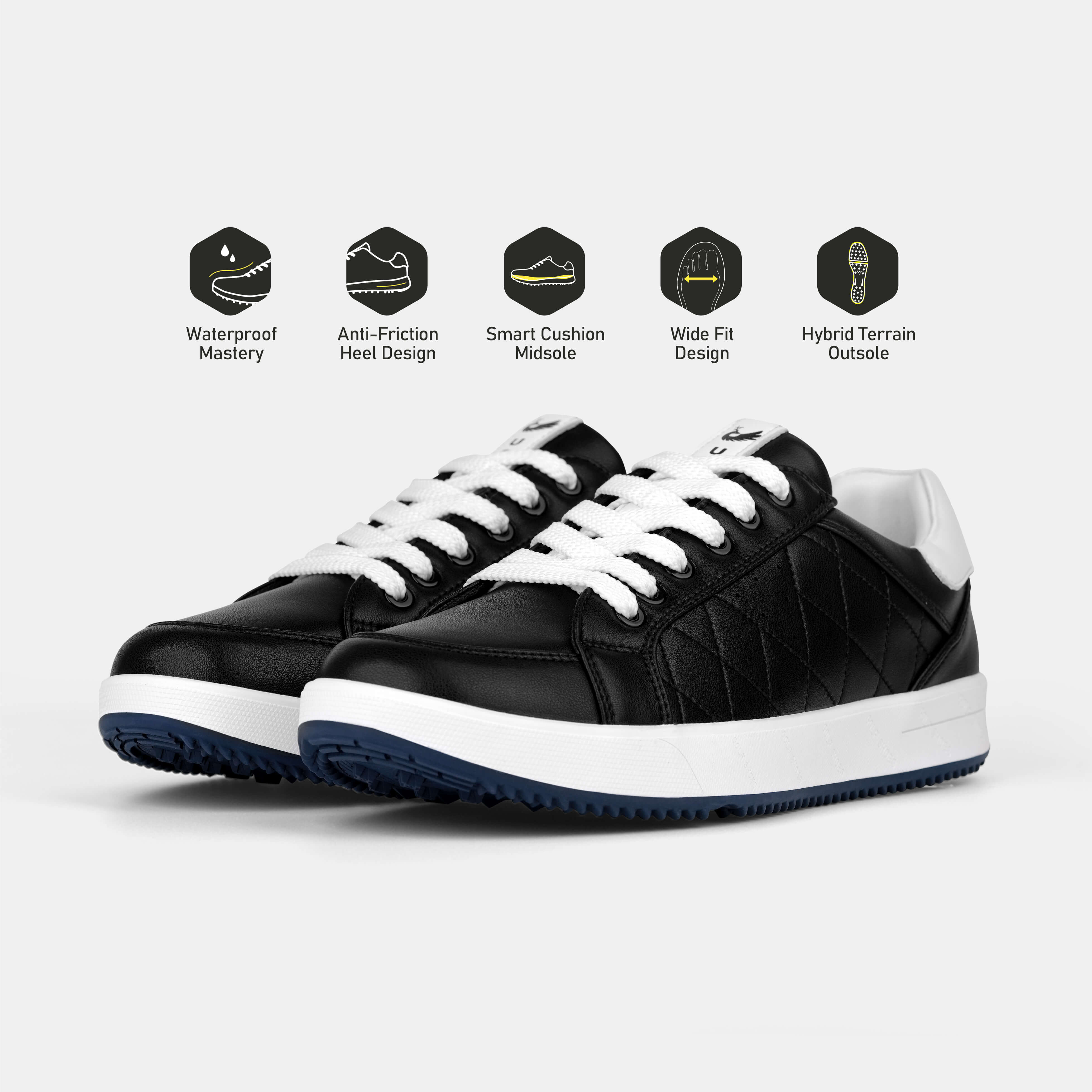 G2 Men's Professional Leather Golf Shoes  / Black