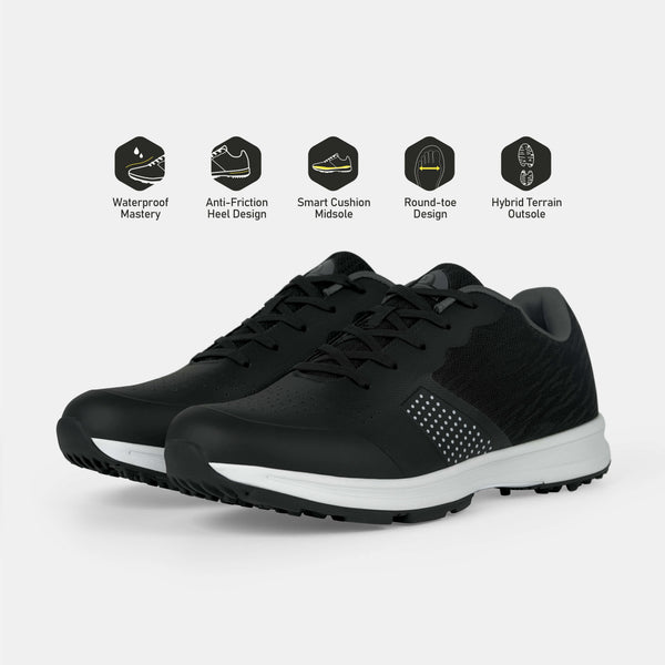 MX515 Men's Breathable Spikeless Golf Shoes /  Black