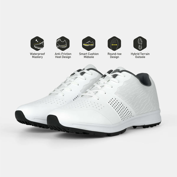 MX515 Men's Breathable Spikeless Golf Shoes / White