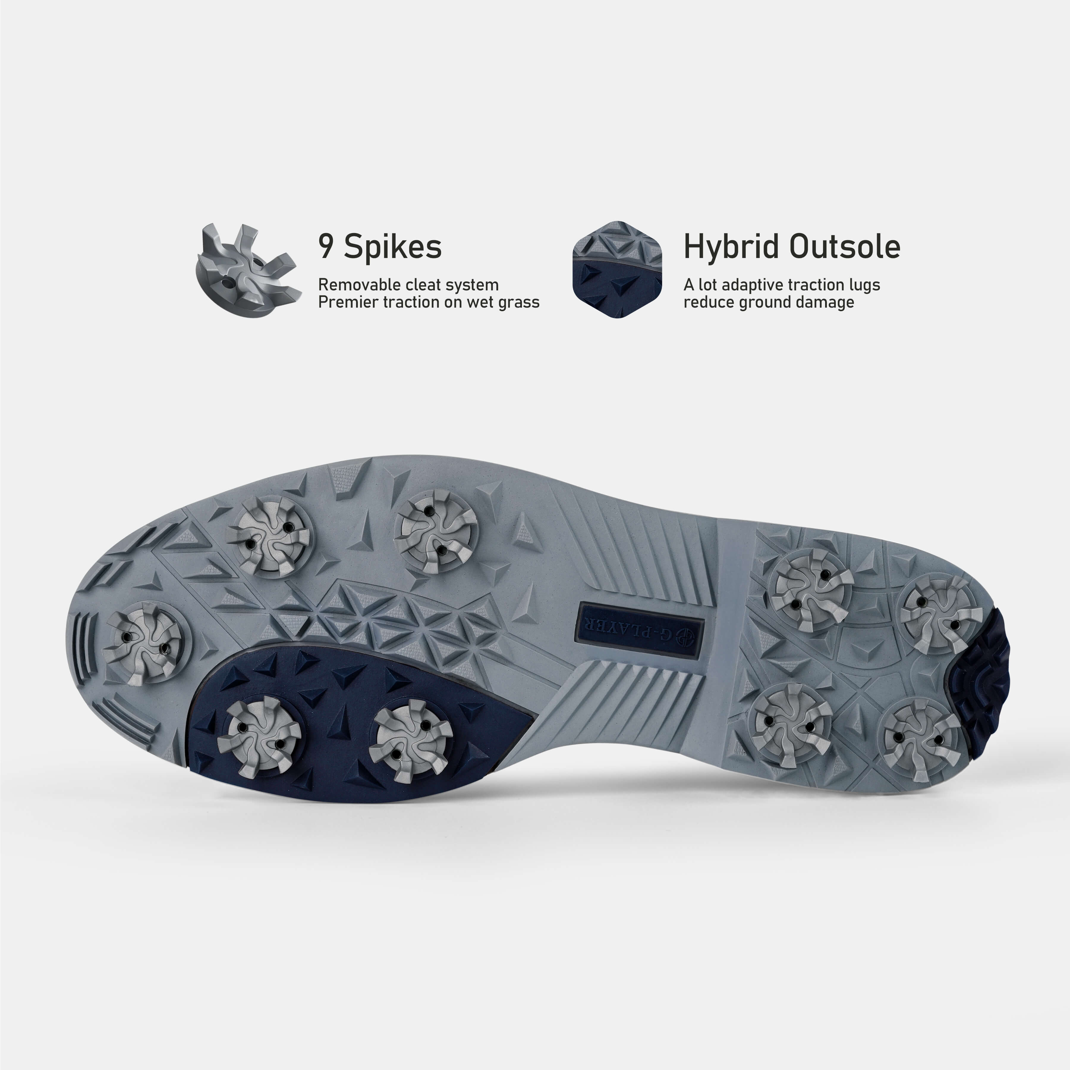 G1 Men's Professional Spikes Golf Shoes  / Blue