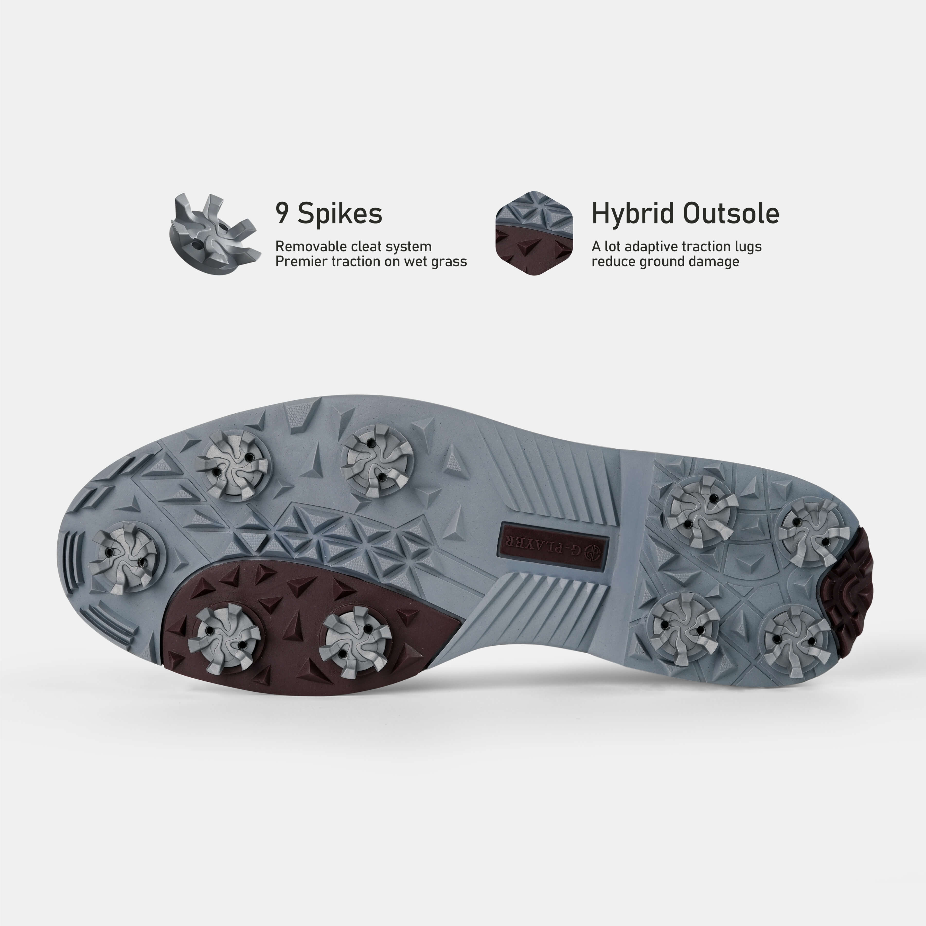 G1 Men's Professional Spikes Golf Shoes / Brown