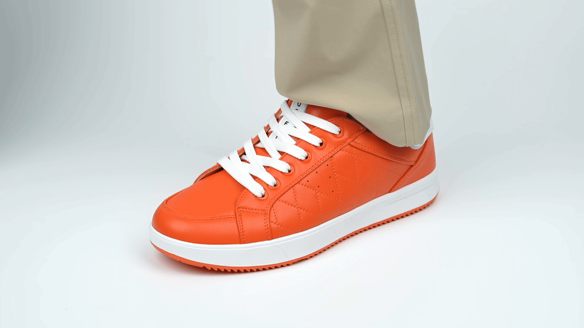 Goating Player G2 Men's Professional Leather Golf Shoes  / Orange