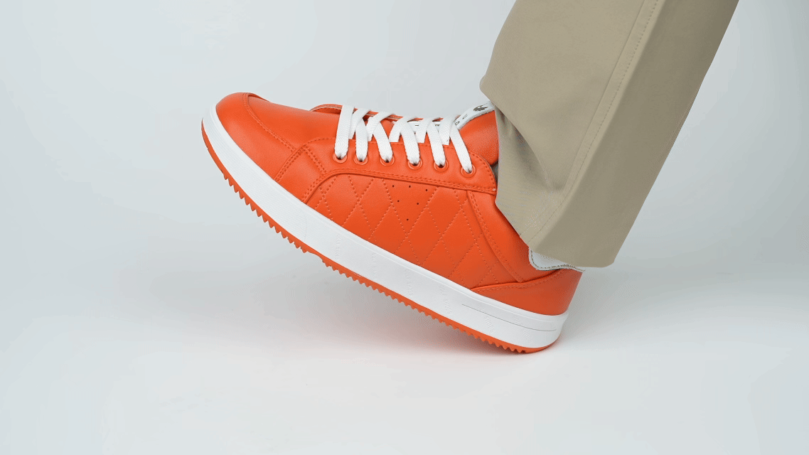 Goating Player G2 Men's Professional Leather Golf Shoes  / Orange