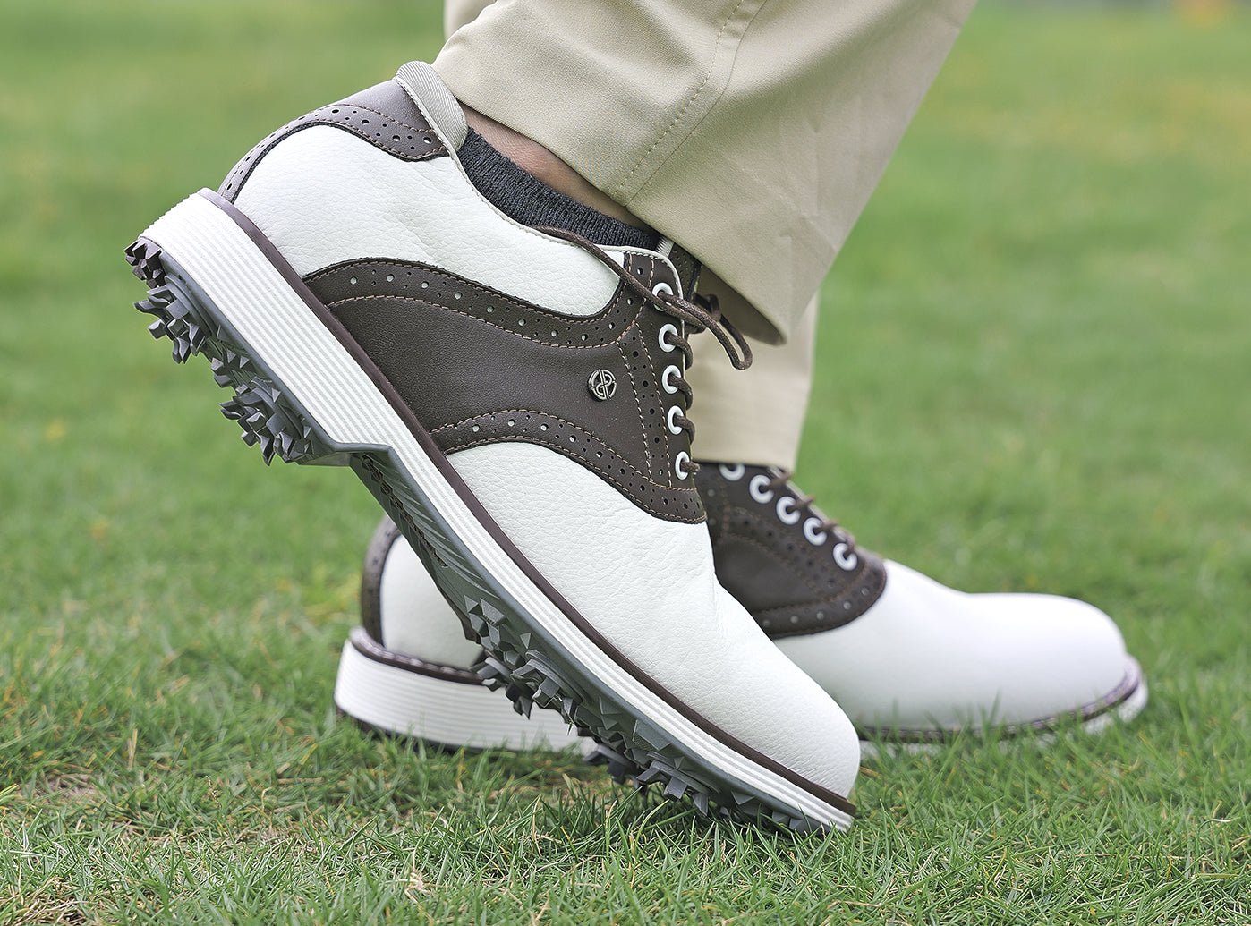 Goating Player  G1 Men's Professional Spikes Golf Shoes / Brown