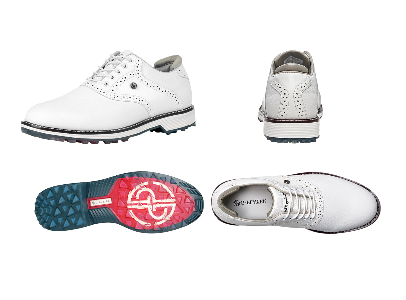 Goating Player G3 Men's Professional Spikeless Golf Shoes / White