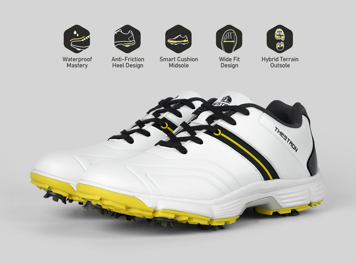 Goating Player G517 Men's Professional Spikes Golf Shoes / Yellow