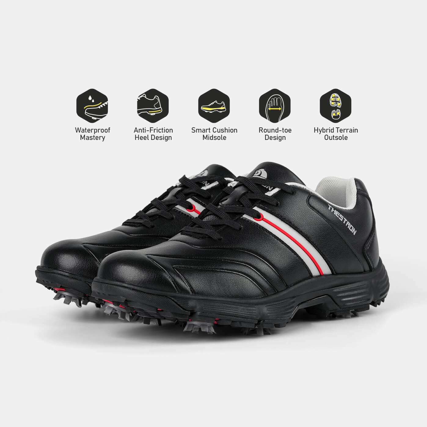 G517 Men's Professional Spikes Golf Shoes / Black