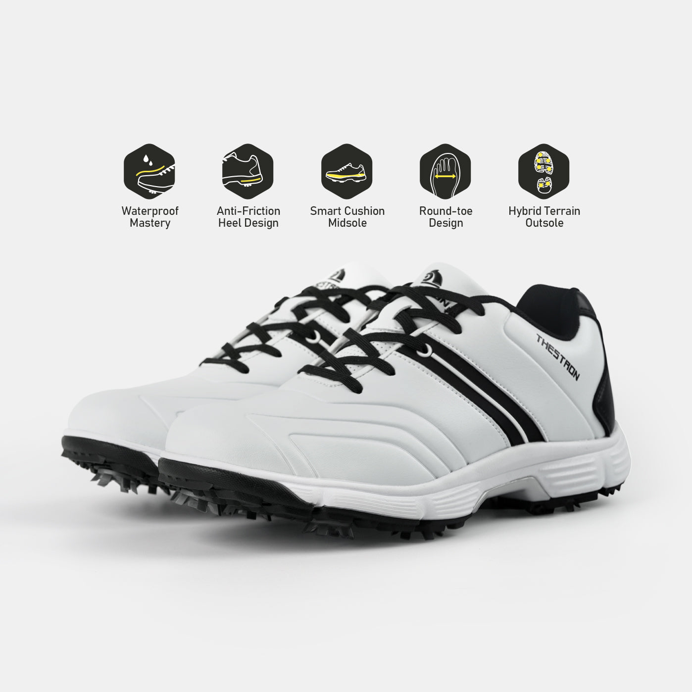 G517 Men's Professional Spikes Golf Shoes / White