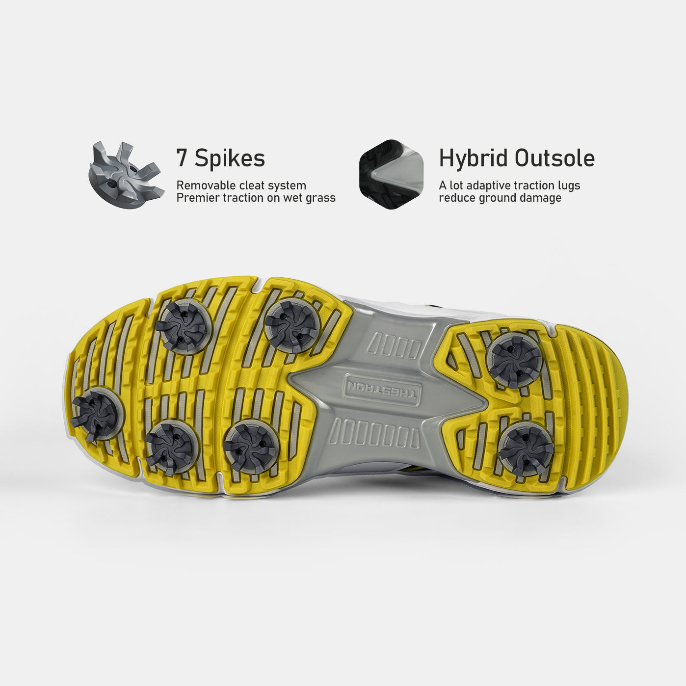 G517 Men's Professional Spikes Golf Shoes / Yellow