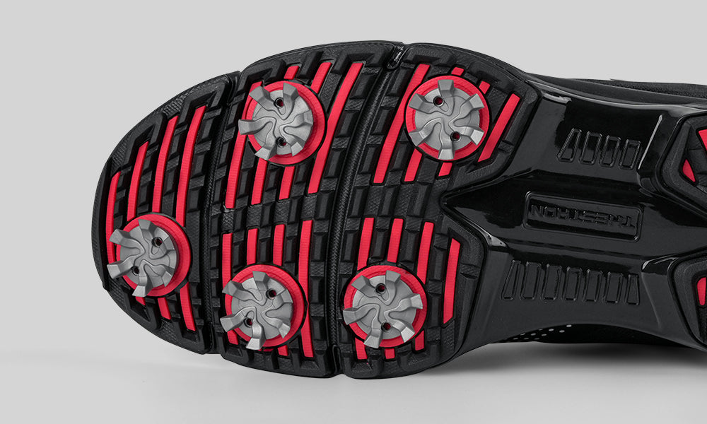 Goating Player G615 Men's Professional Spikes Golf Shoes / Black