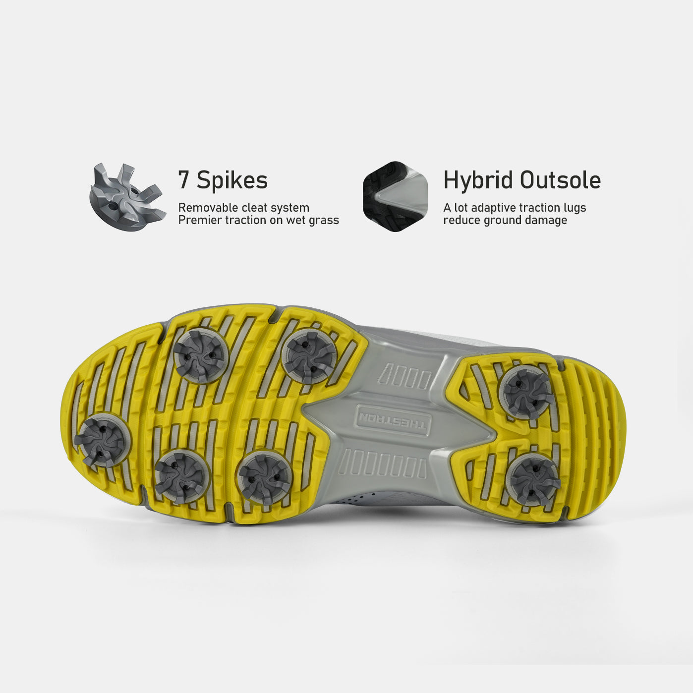 G615 Men's Professional Spikes Golf Shoes / White