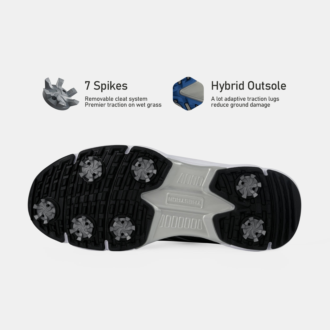 G617 Men's Professional Spikes Golf Shoes / Black