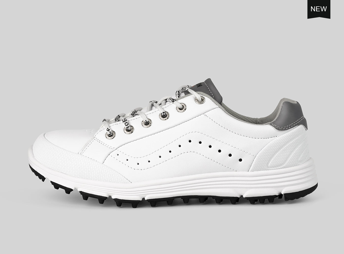 Goating Player G718 Men's Breathable Spikeless Golf Shoes / White