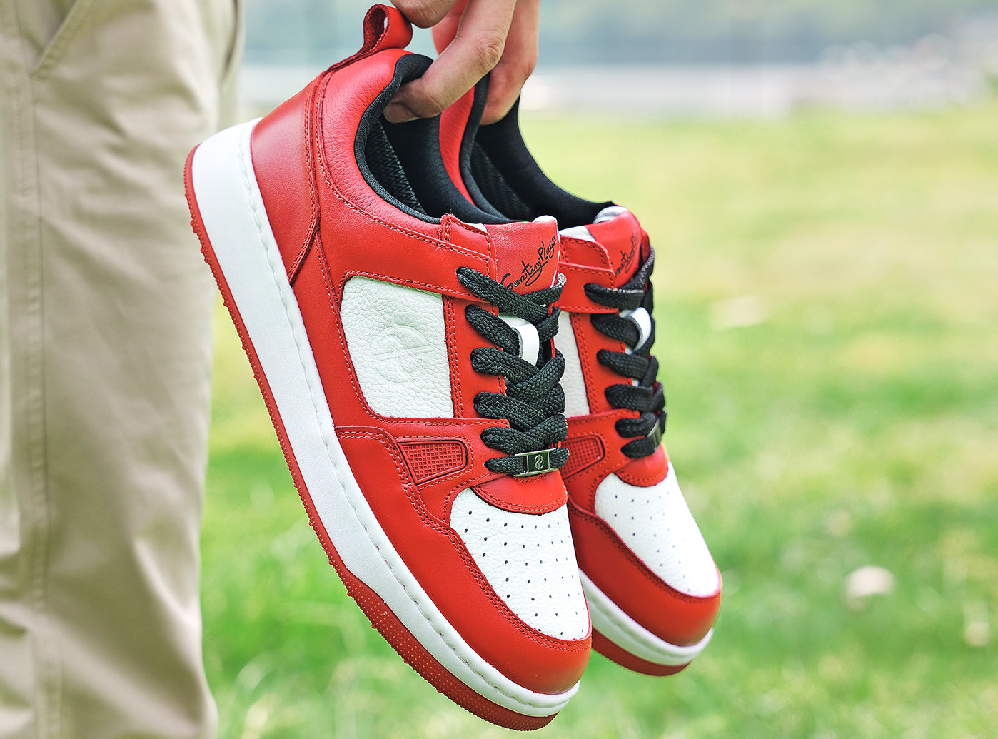 Goating Player P101 Splikeless Golf Shoes/Red