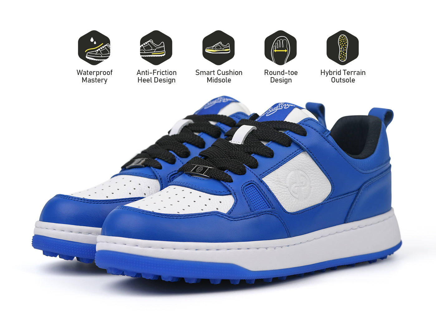 Goating Player P101 Splikeless Golf Shoes/Blue