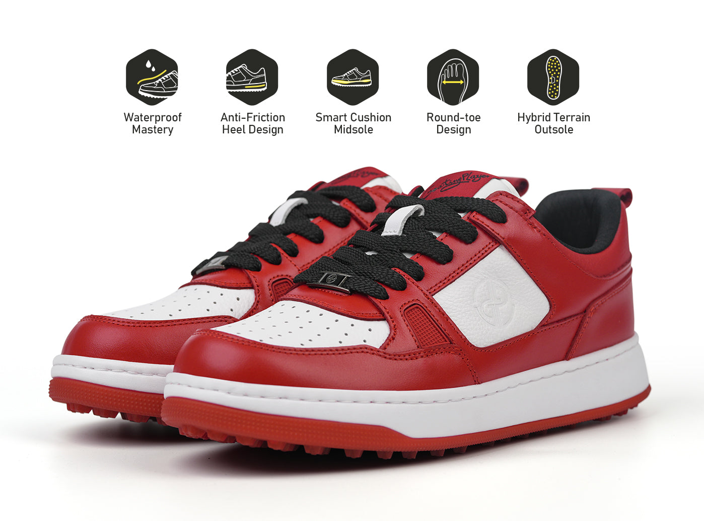 Goating Player P101 Splikeless Golf Shoes/Red